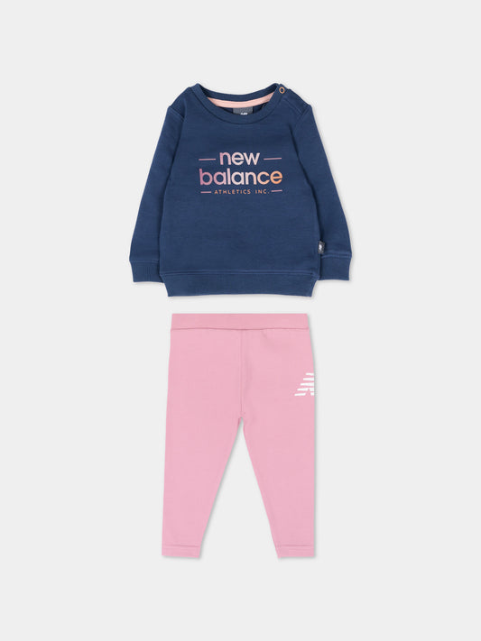 Completo multicolor per neonata logo,New Balance,LAKG0252I VTI