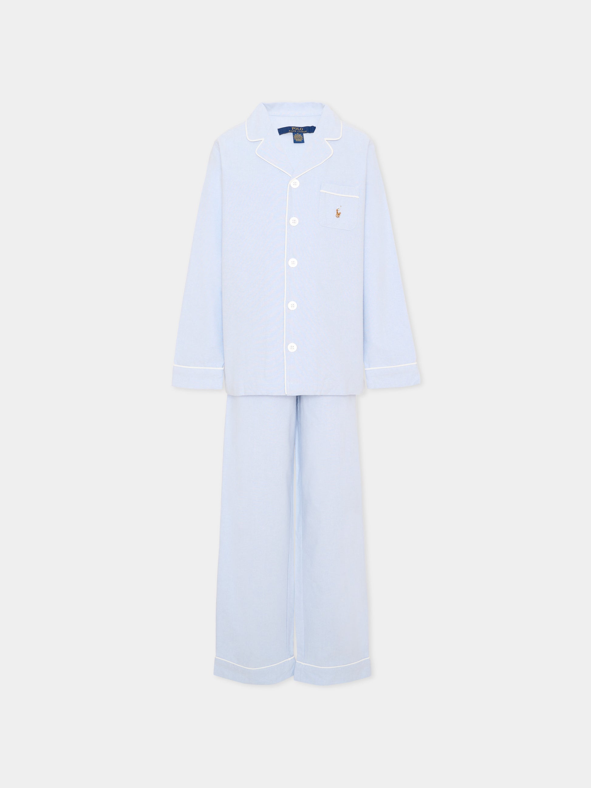 Pigiama celeste per bambino con Polo Pony,Ralph Lauren Kids,9P0193 BGI