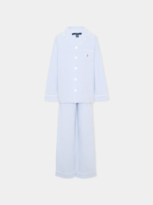 Pigiama celeste per bambino con Polo Pony,Ralph Lauren Kids,9P0193 BGI