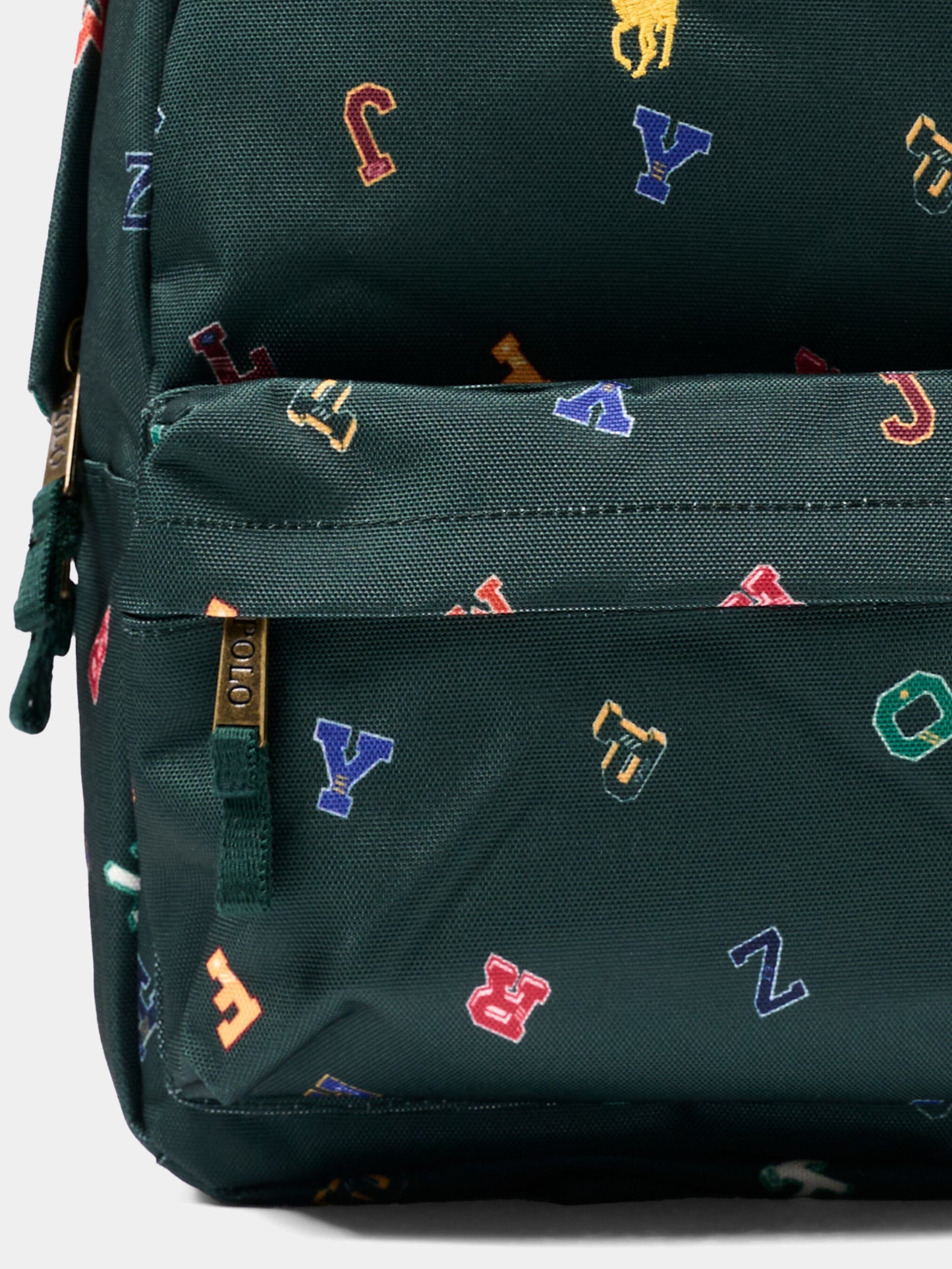 Zaino verde per bambina con Polo Pony,Ralph Lauren Kids,9AR179 ECF