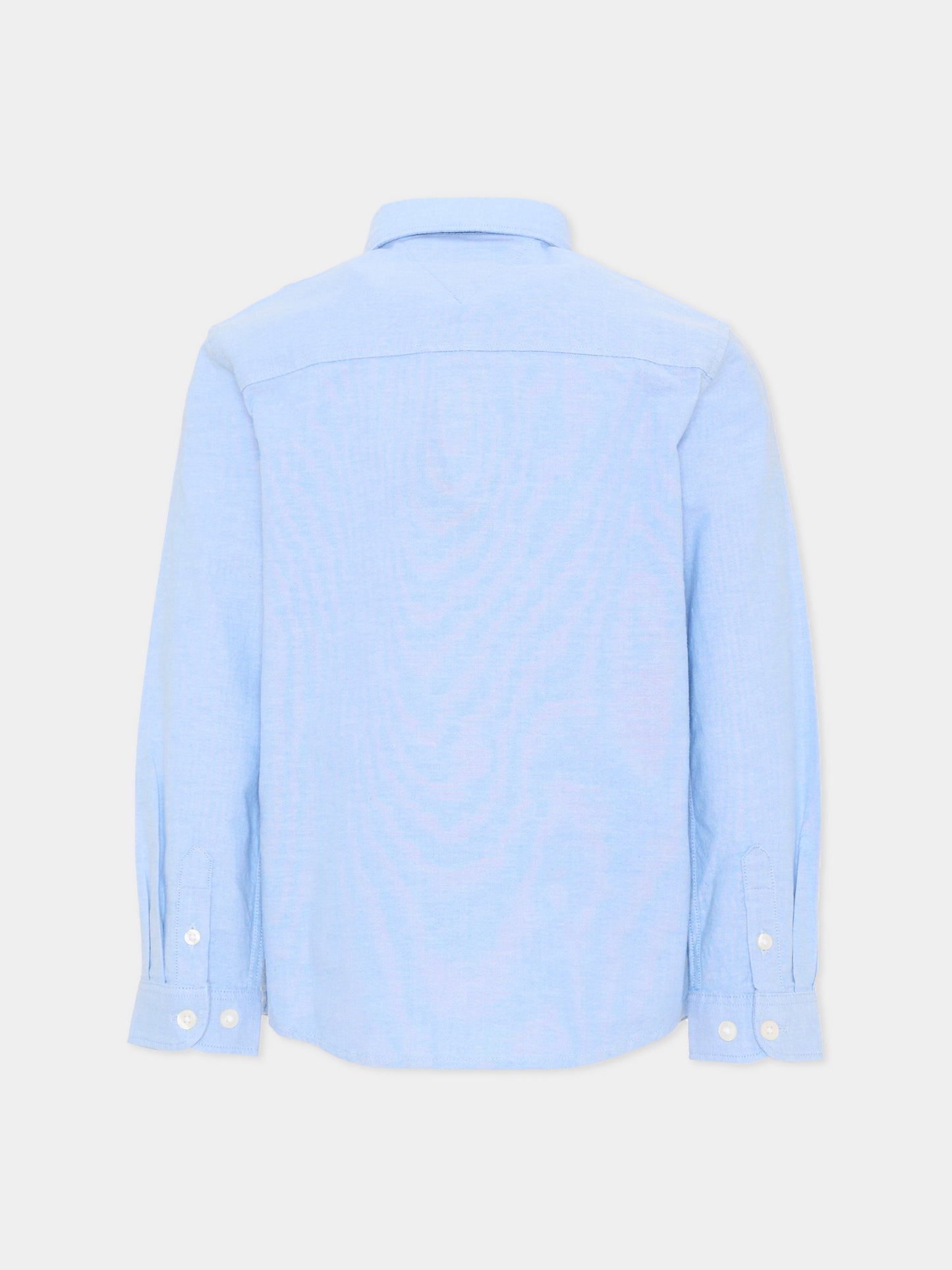 Camicia azzurra per bambino con Tommy flag,Tommy Hilfiger Junior,KB0KB06964 C1S