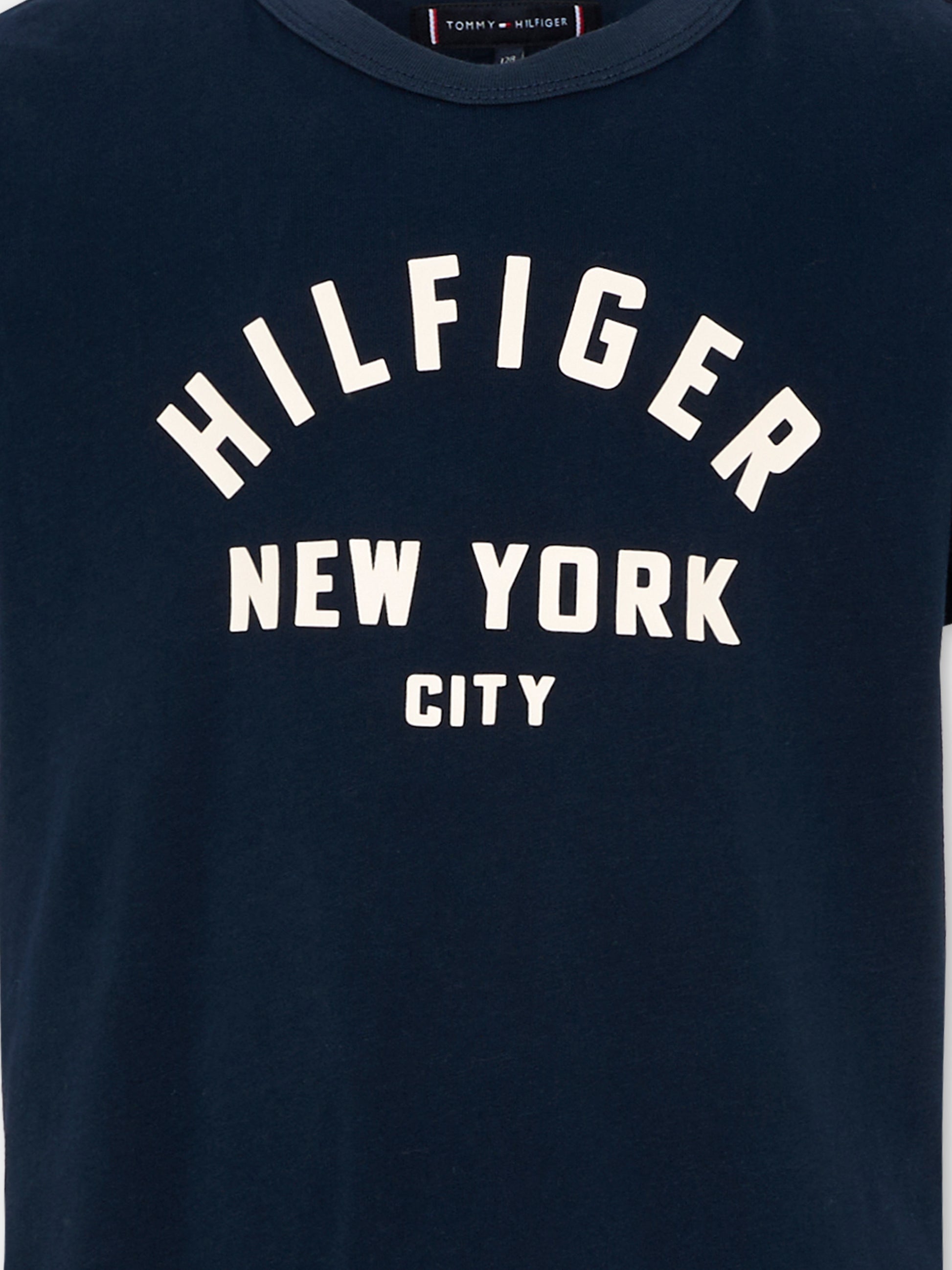 T-Shirt blu per bambini con logo,Tommy Hilfiger Junior,KB0KB09800 C1G