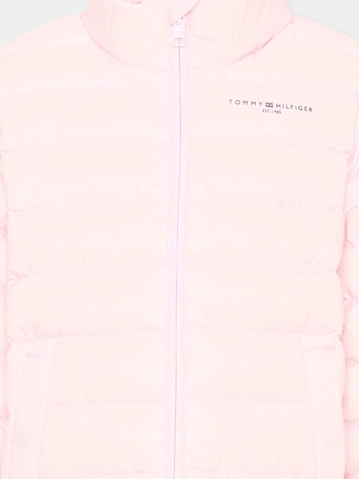 Piumino rosa per bambina con logo,Tommy Hilfiger Junior,KS0KS00652 TOG