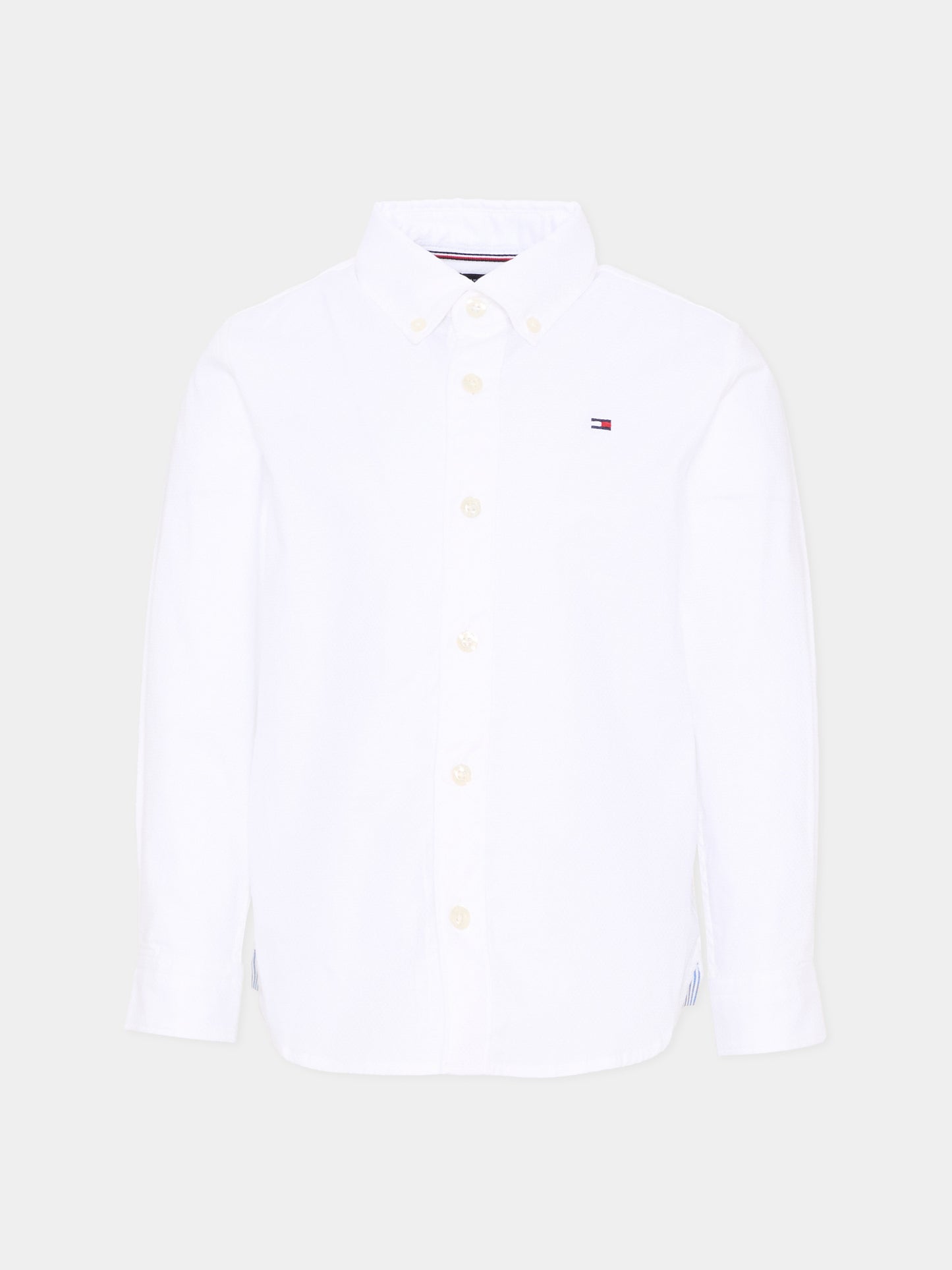 Camicia bianca per bambino con Tommy flag,Tommy Hilfiger Junior,KB0KB09262 YAF