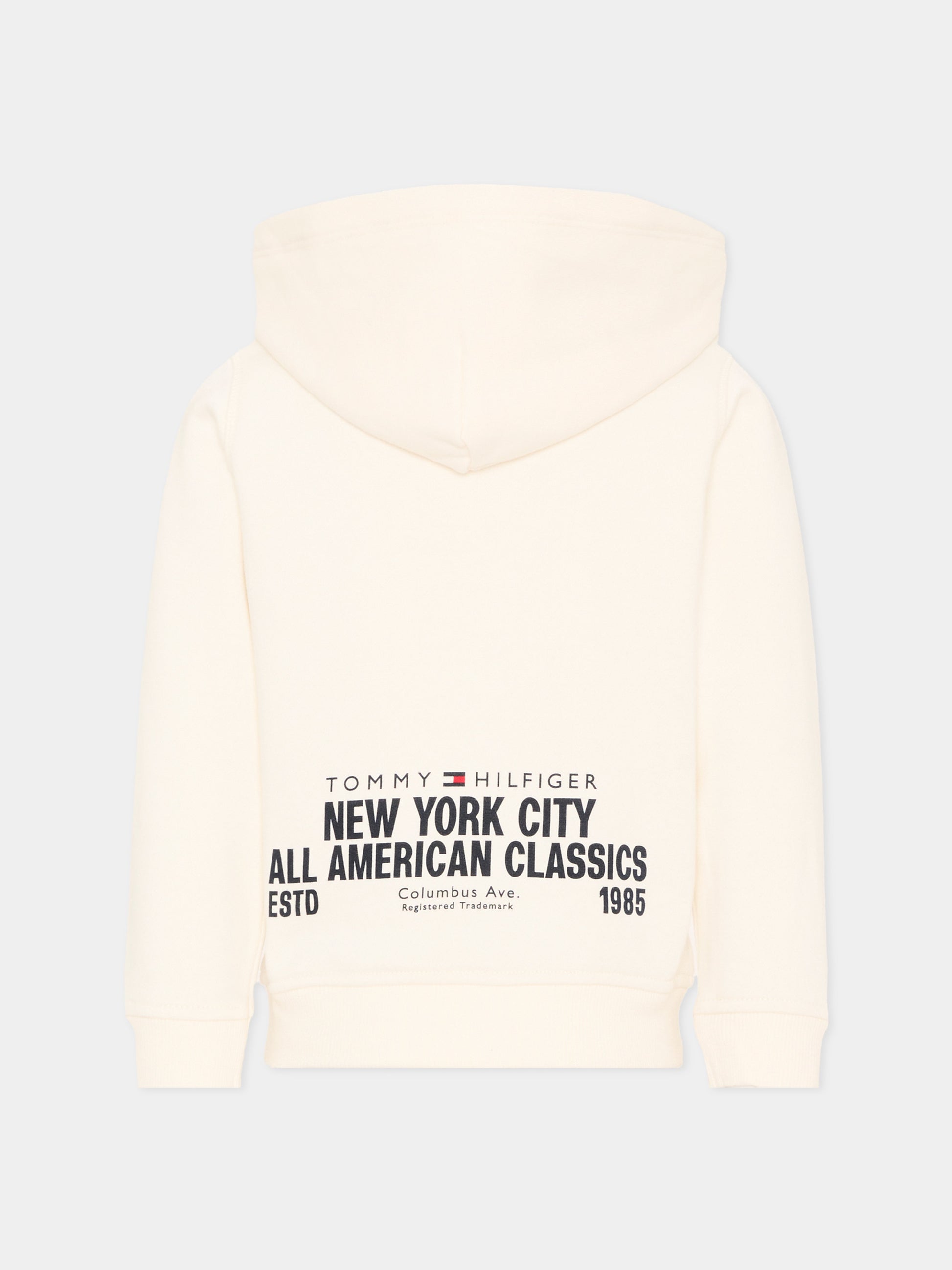 Felpa avorio per bambini con logo,Tommy Hilfiger Junior,KB0KB09894 YA8