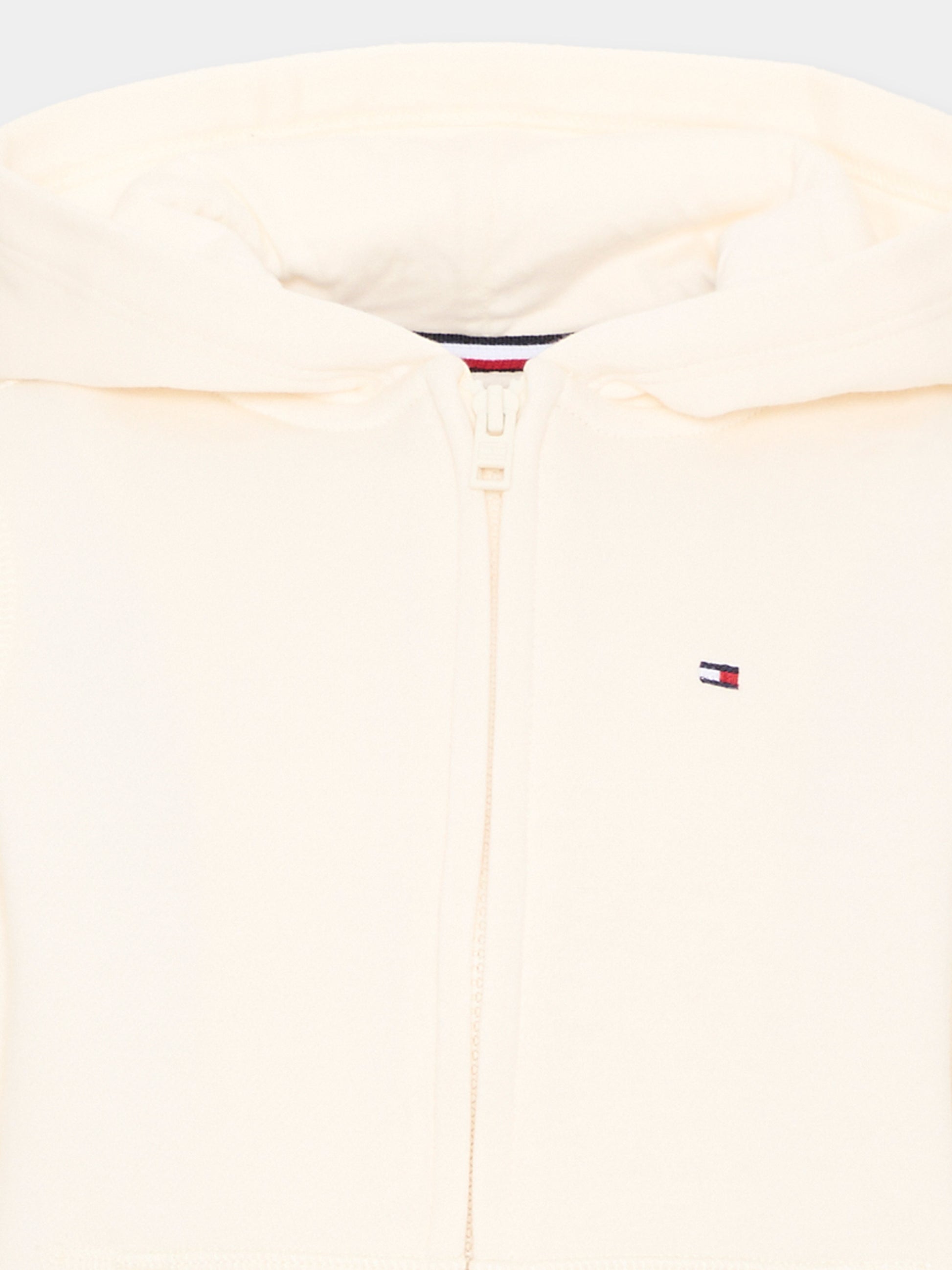 Felpa avorio per bambini con logo,Tommy Hilfiger Junior,KB0KB09894 YA8
