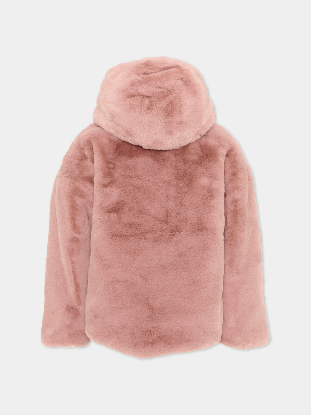 Ecopelliccia rosa per bambina con cappuccio,Save The Duck Kids,J31153G FURY23 80007