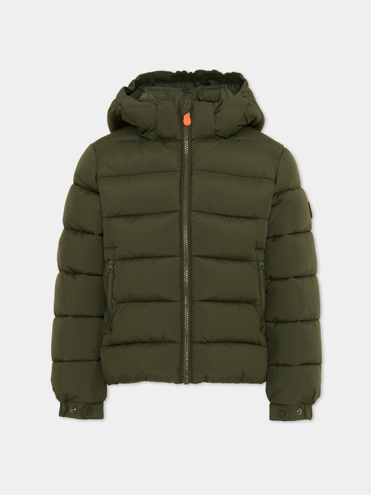 Piumino verde Dony per bambino,Save The Duck Kids,J35560B MIRO23 50012