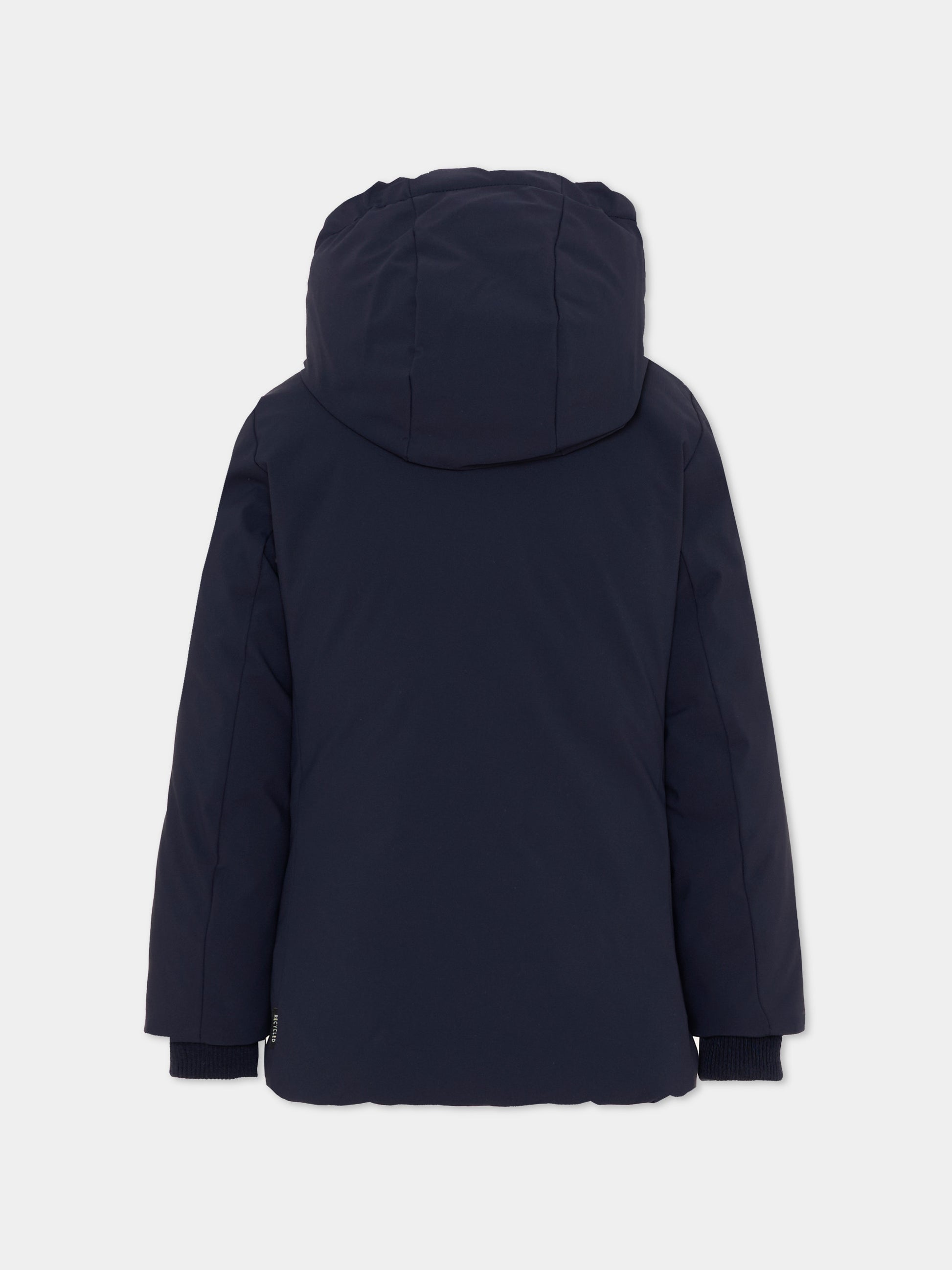 Piumino Theo blu per bambino con logo,Save The Duck Kids,P43180B SMEG21 90000