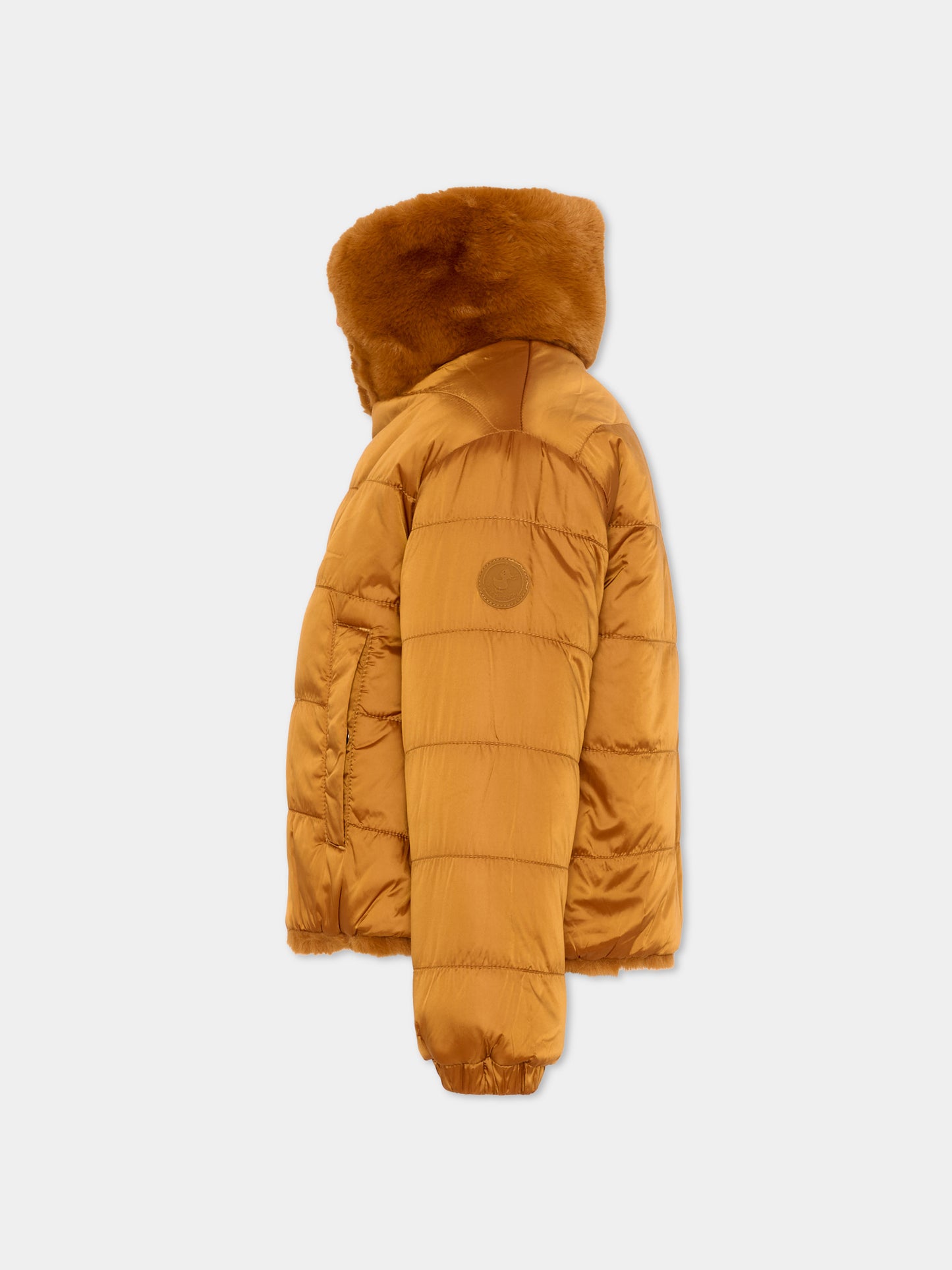 Ecopelliccia Ceri beige per bambina,Save The Duck Kids,J31352G FURY21 40044