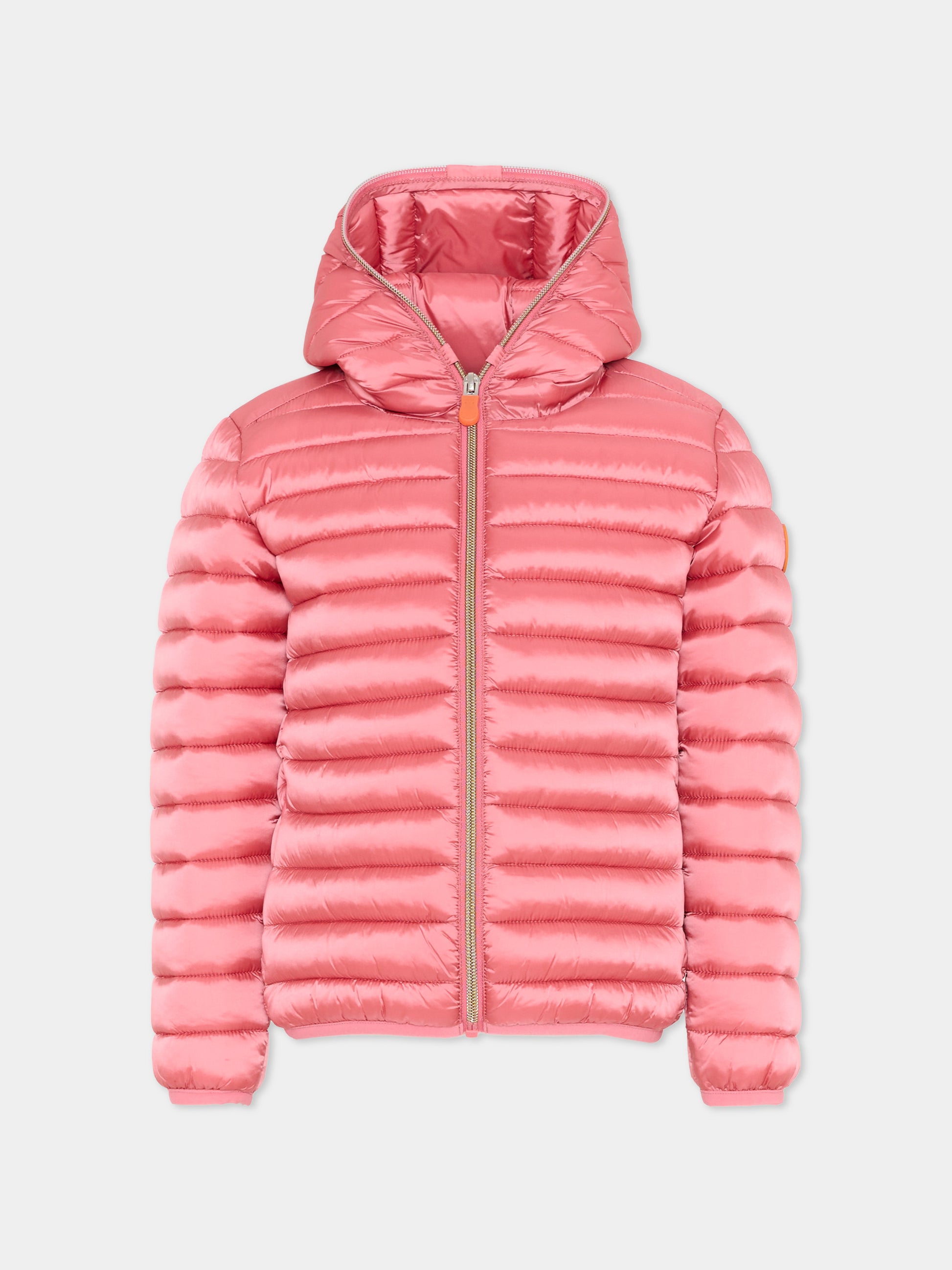 Piumino Iris rosa per bambina con logo,Save The Duck Kids,J32310G IRIS21 80036