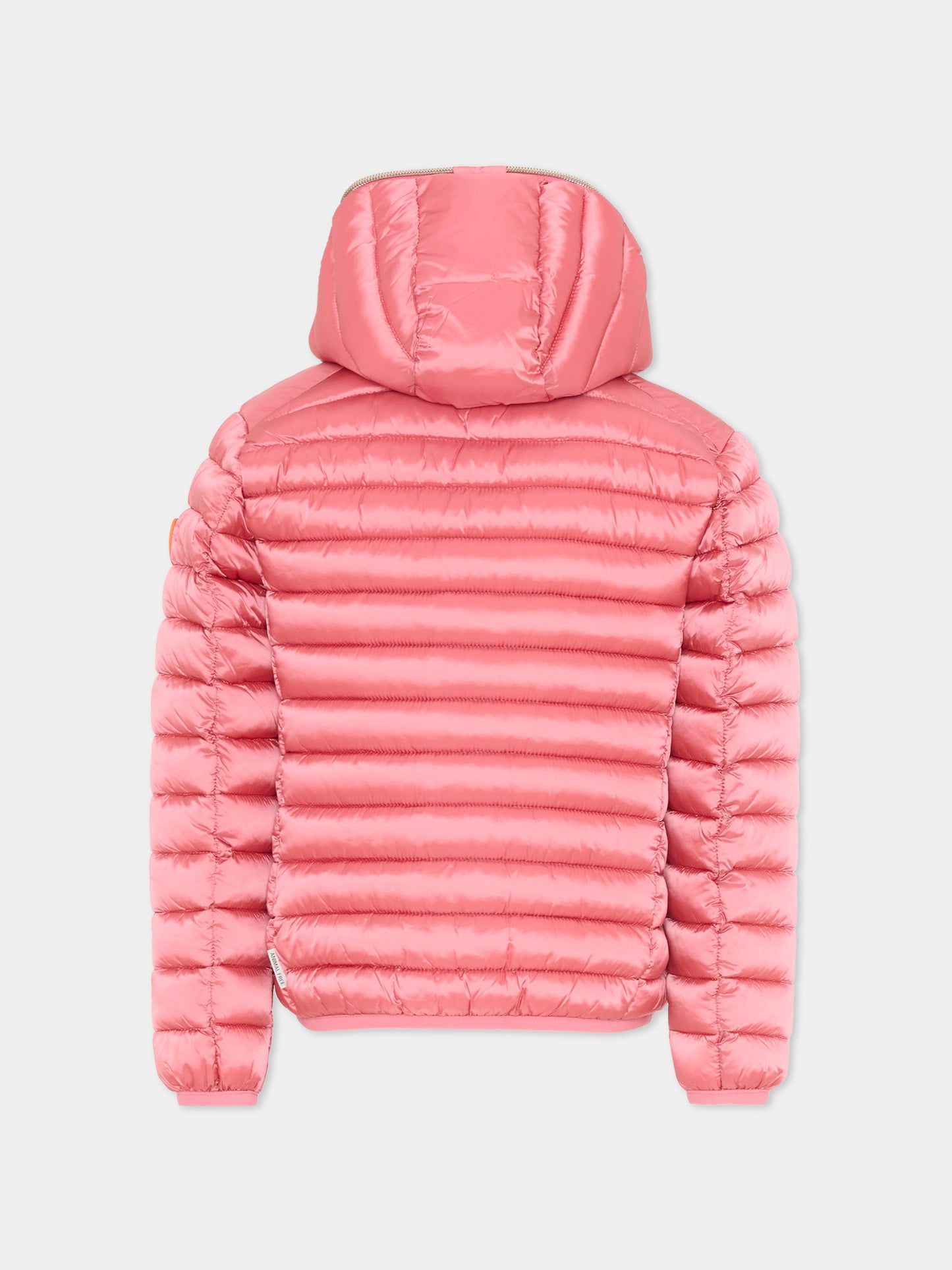 Piumino Iris rosa per bambina con logo,Save The Duck Kids,J32310G IRIS21 80036