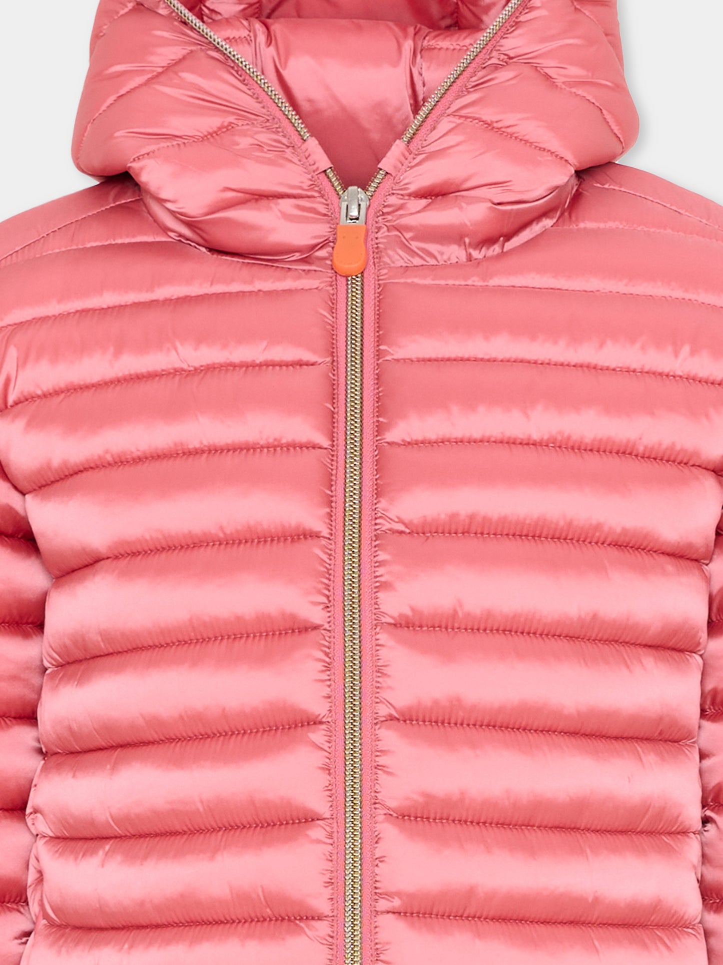 Piumino Iris rosa per bambina con logo,Save The Duck Kids,J32310G IRIS21 80036