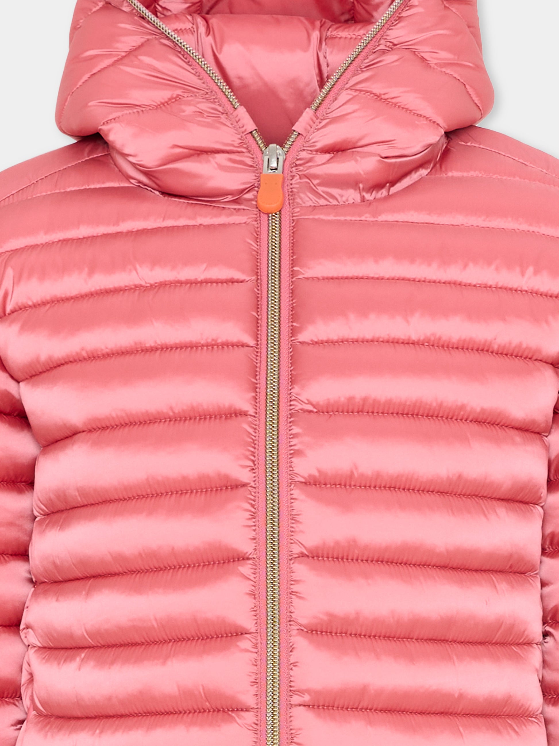 Piumino Iris rosa per bambina con logo,Save The Duck Kids,J32310G IRIS21 80036