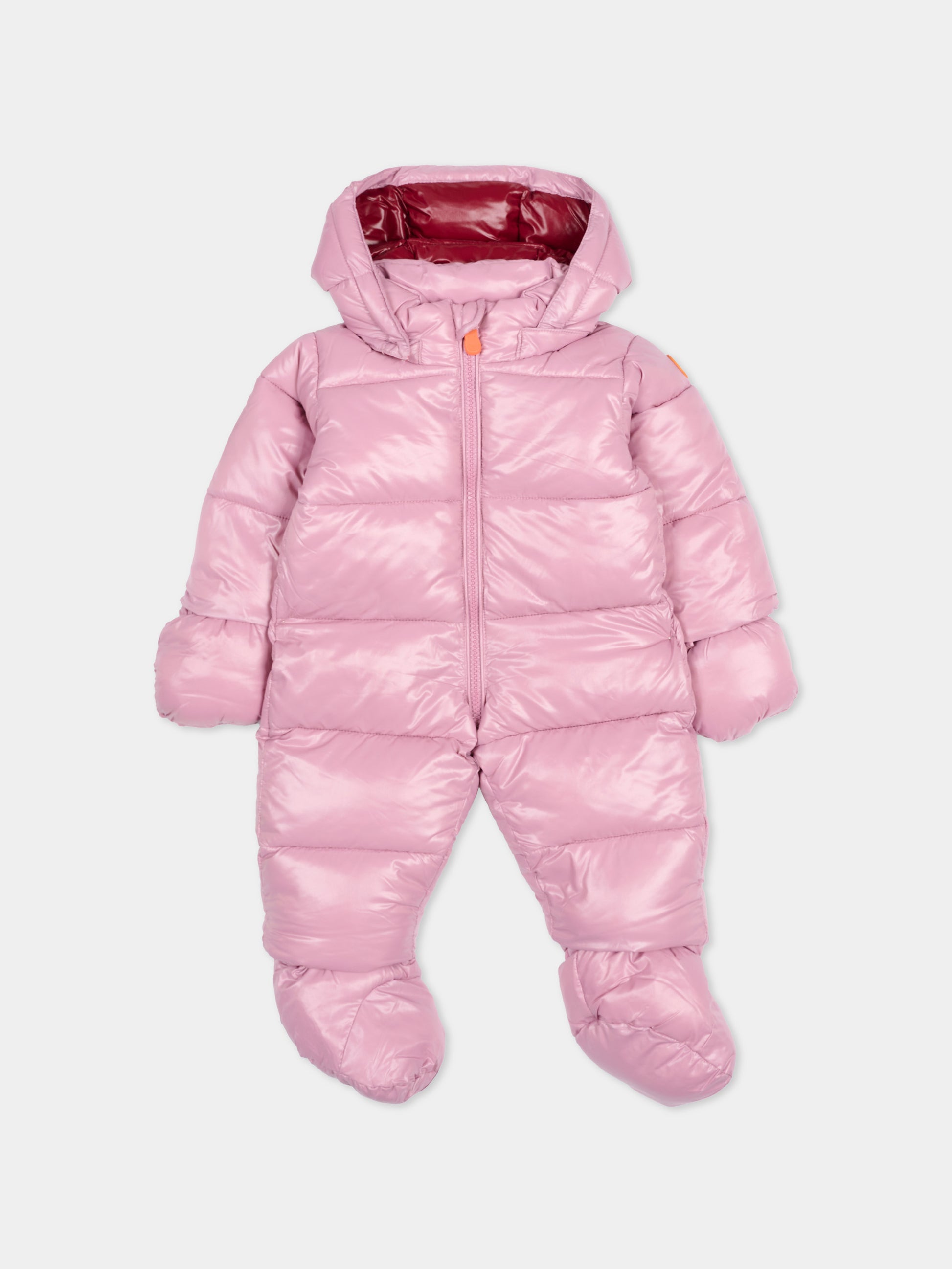 Piumino Shell rosa per neonata con logo,Save The Duck Kids,I30002X LOVE21 80044