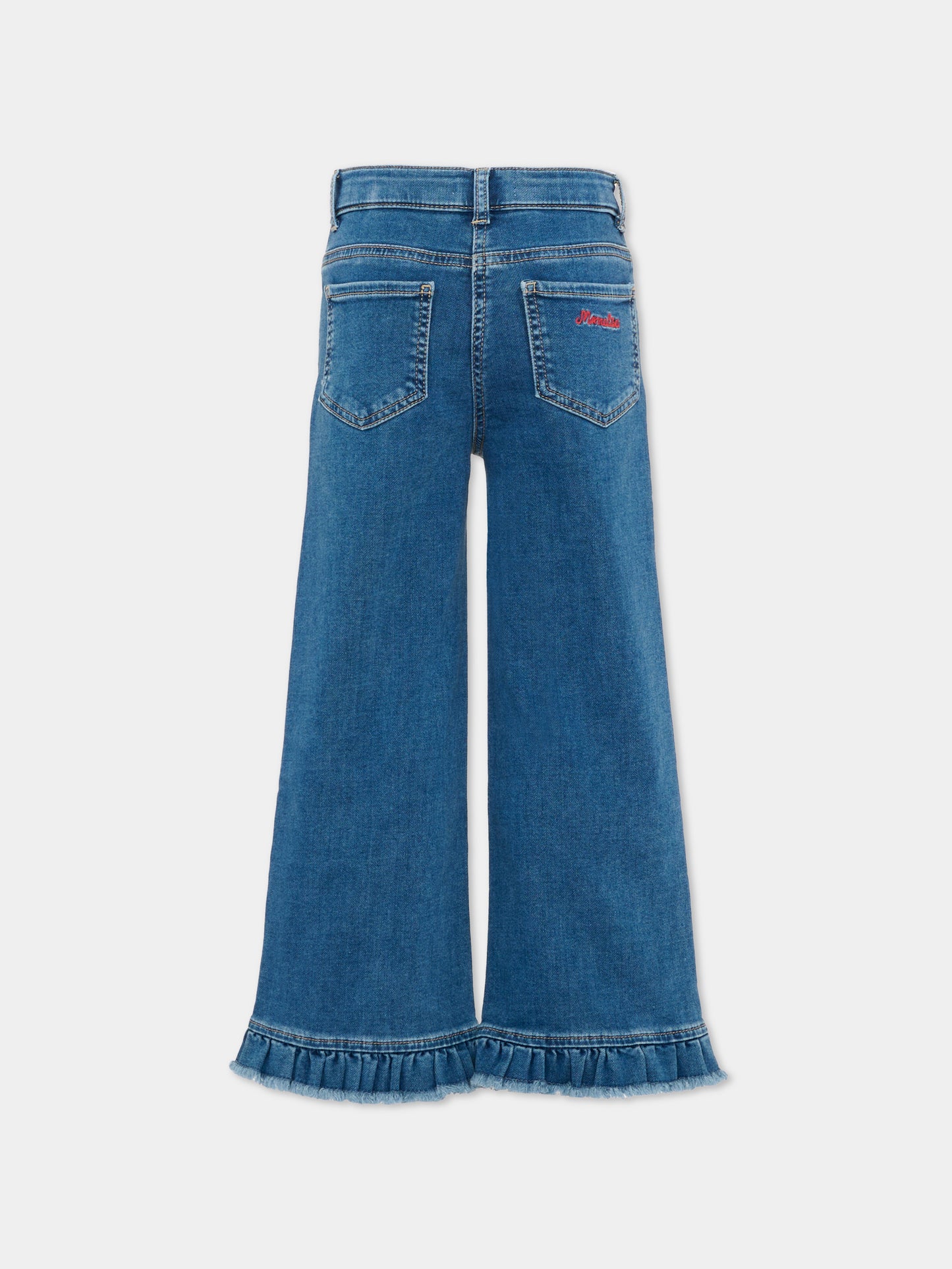 Jeans denim per bambina con Minnie,Monnalisa,19F417NP 6043 0055