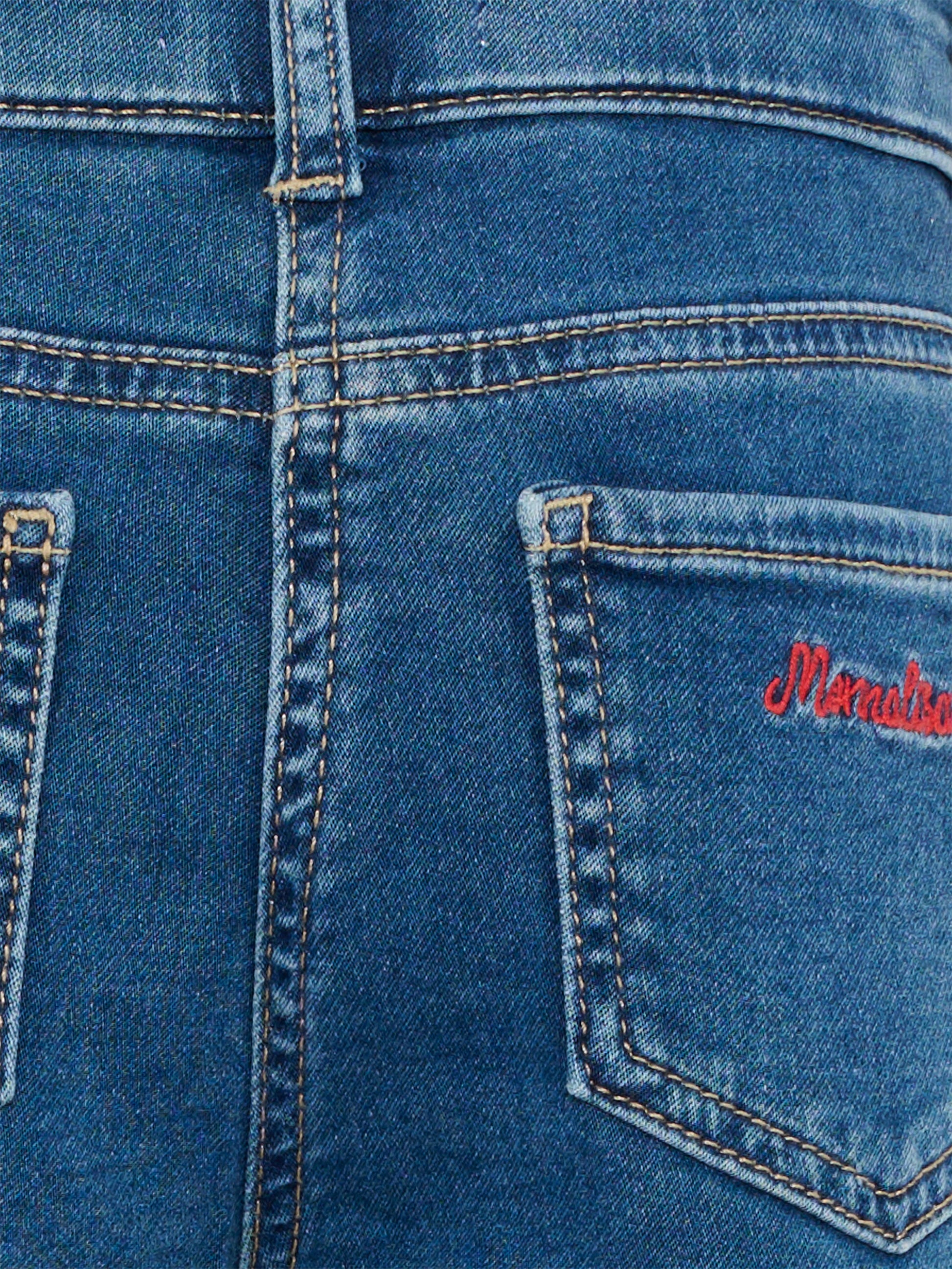 Jeans denim per bambina con Minnie,Monnalisa,19F417NP 6043 0055