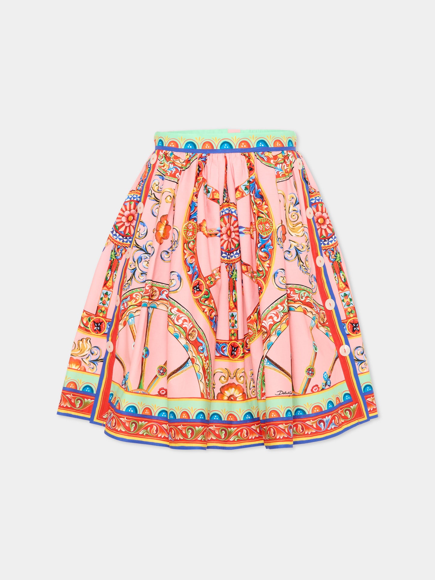 Gonna multicolor per bambina con carretto,Dolce & Gabbana Kids,L56I22 FI5O1 HF6CK