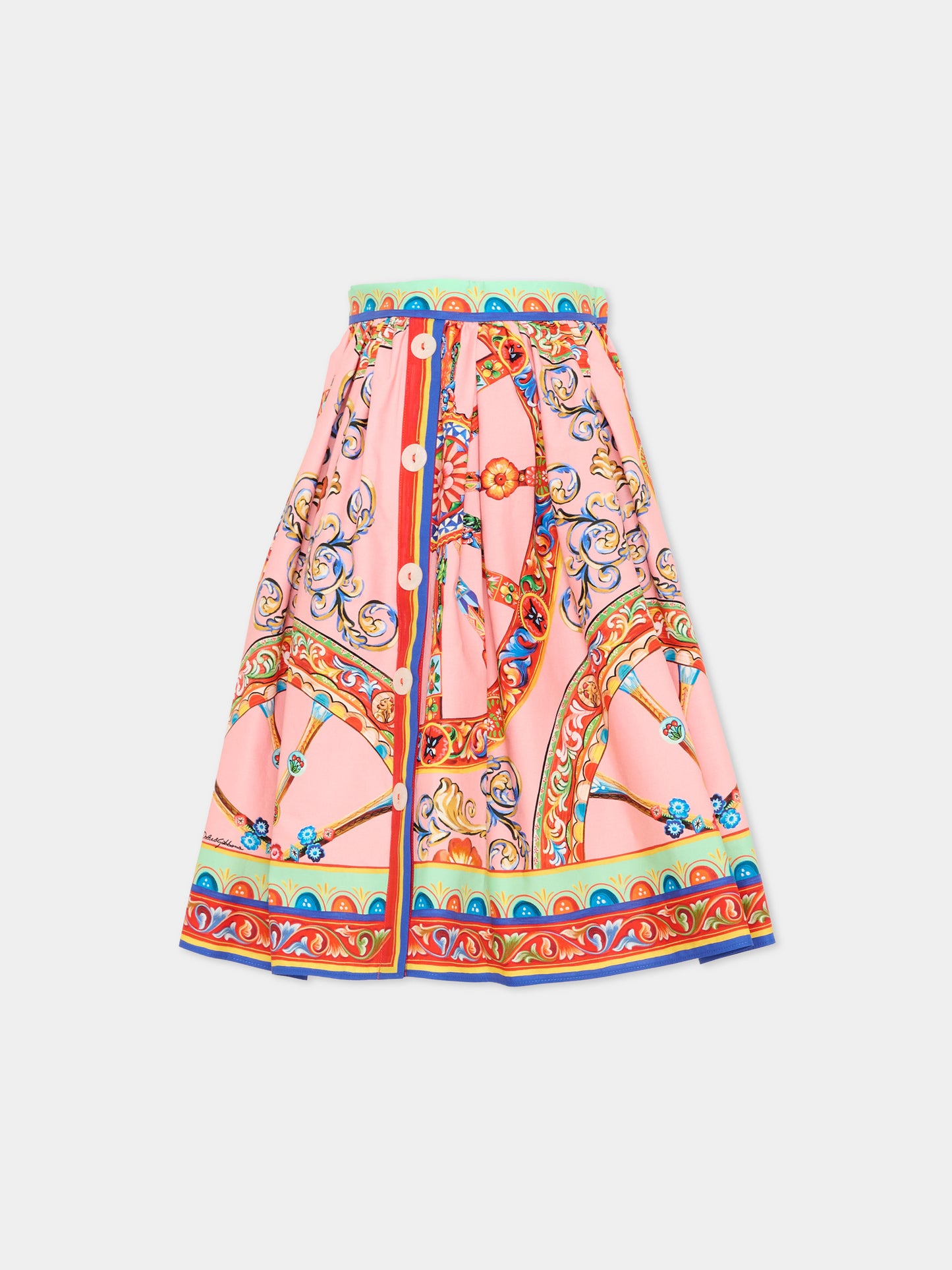 Gonna multicolor per bambina con carretto,Dolce & Gabbana Kids,L56I22 FI5O1 HF6CK