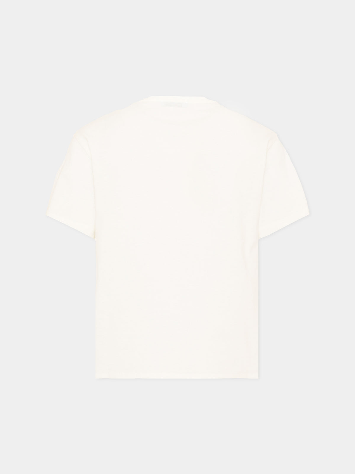 T-shirt avorio per bambina con stampa floreale,Dolce & Gabbana Kids,L5JTNM G7QUW W0111