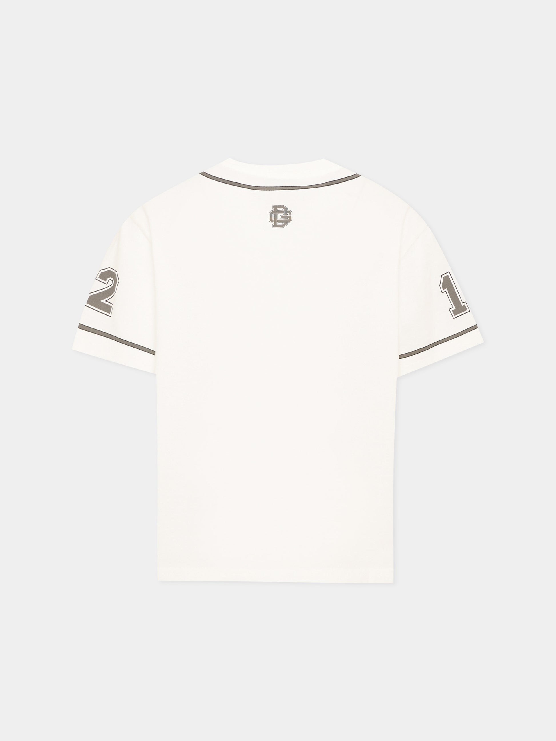 T-shirt avorio per bambini con logo,Dolce & Gabbana Kids,L4JTHV G7P6T HA6GA