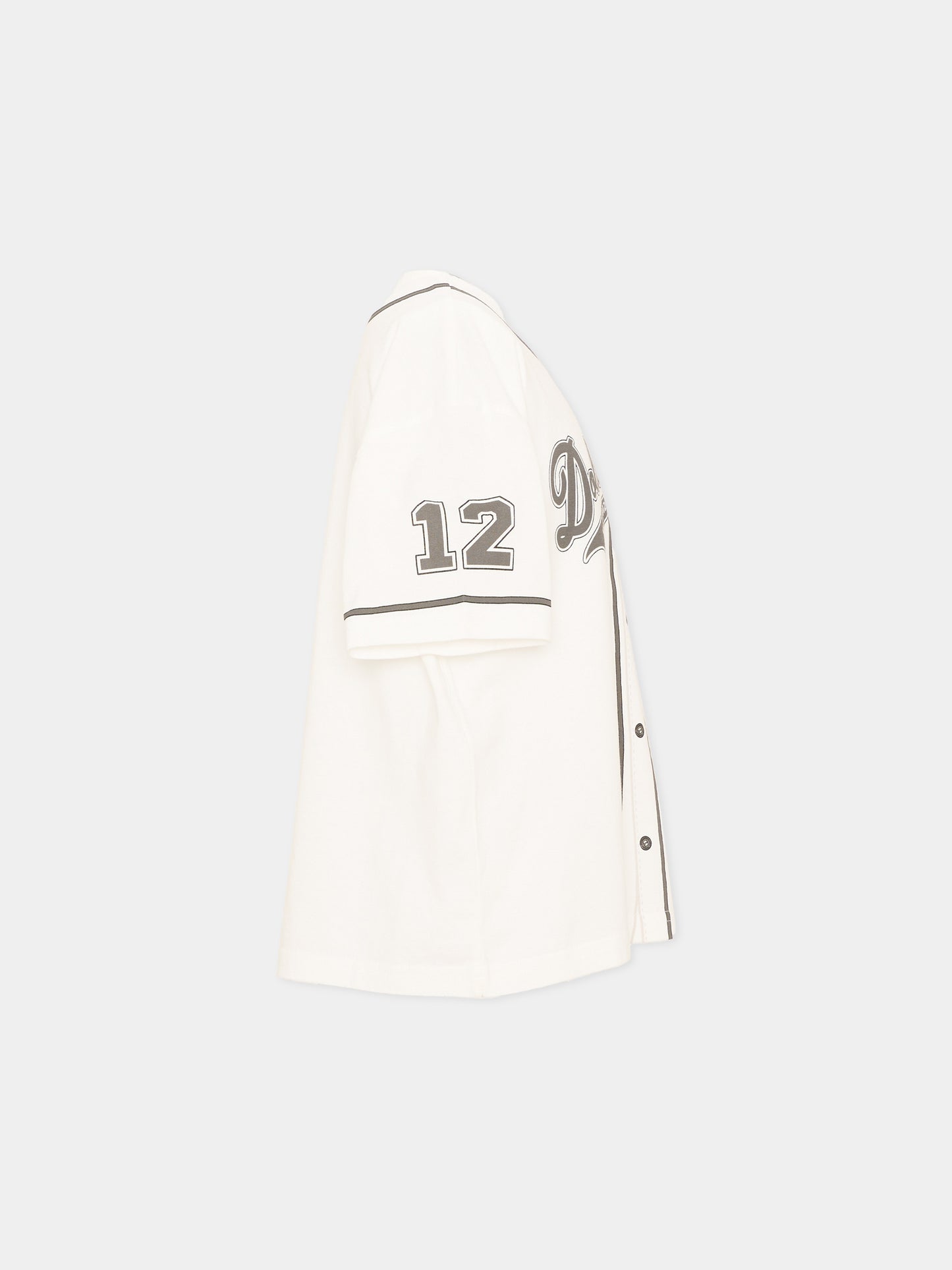 T-shirt avorio per bambini con logo,Dolce & Gabbana Kids,L4JTHV G7P6T HA6GA