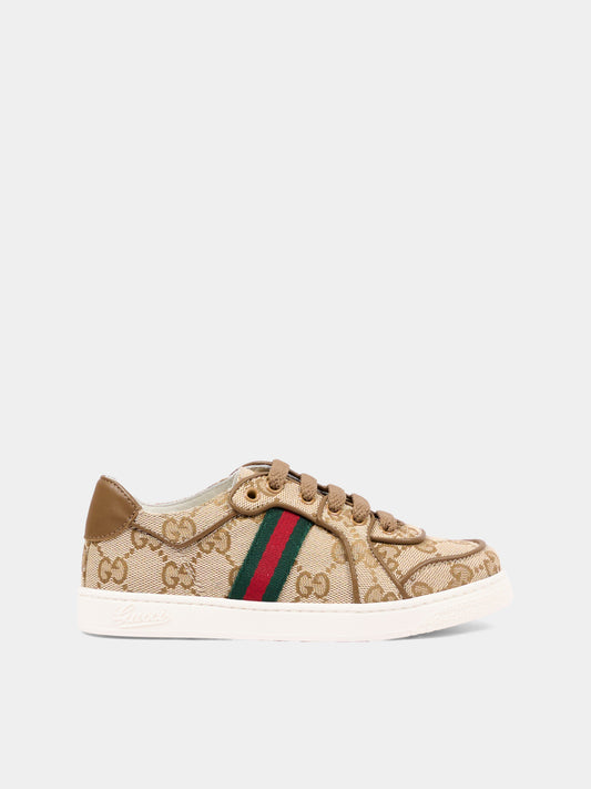 Sneakers beige monogramma GG per bambini,Gucci Kids,873450 FAF5F 9644