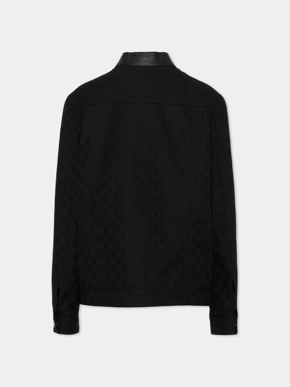 Bomber nero per bambino Jacquard GG