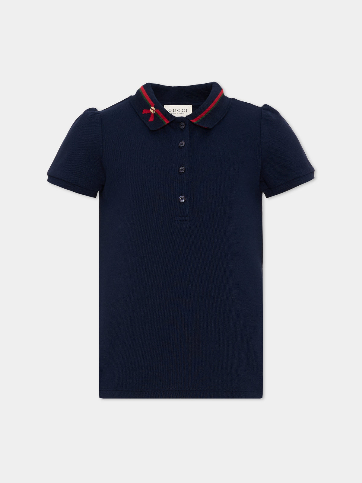 Polo à manches courtes bleue pour fille