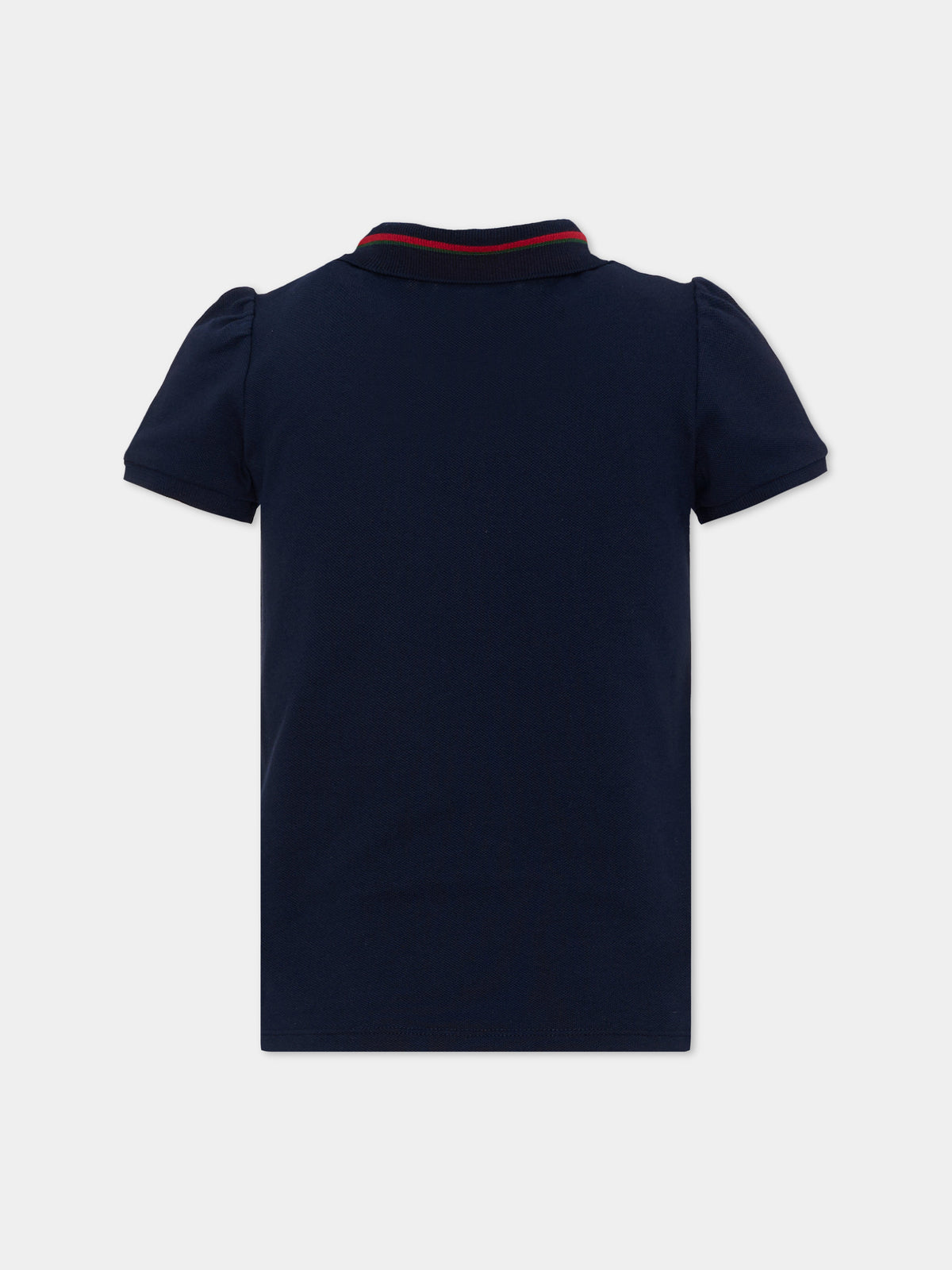 Polo à manches courtes bleue pour fille