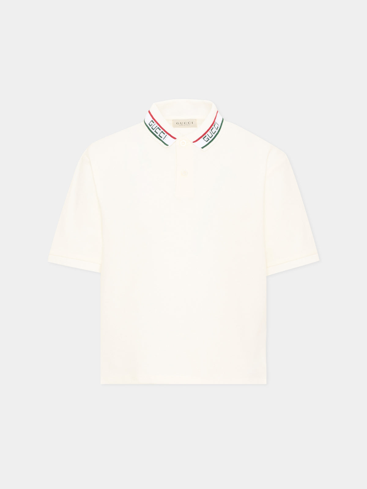 Polo a manica corta bianca per bambino logo