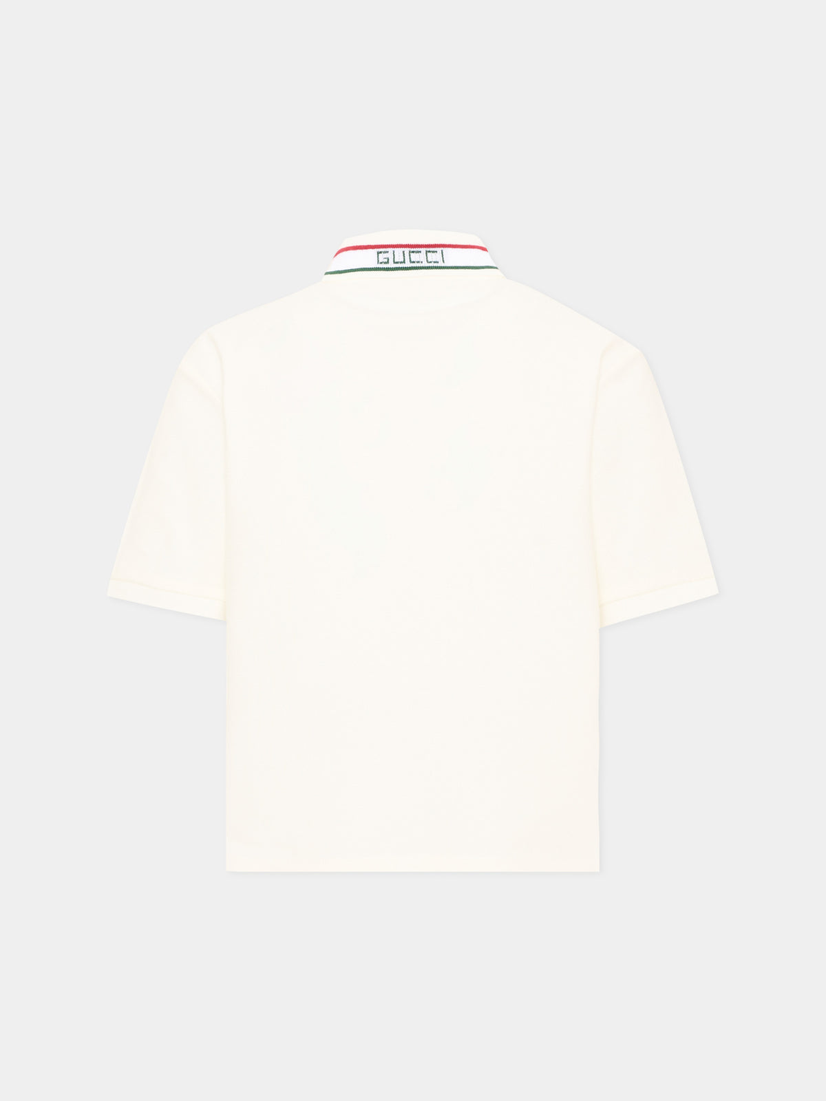 Polo a manica corta bianca per bambino logo