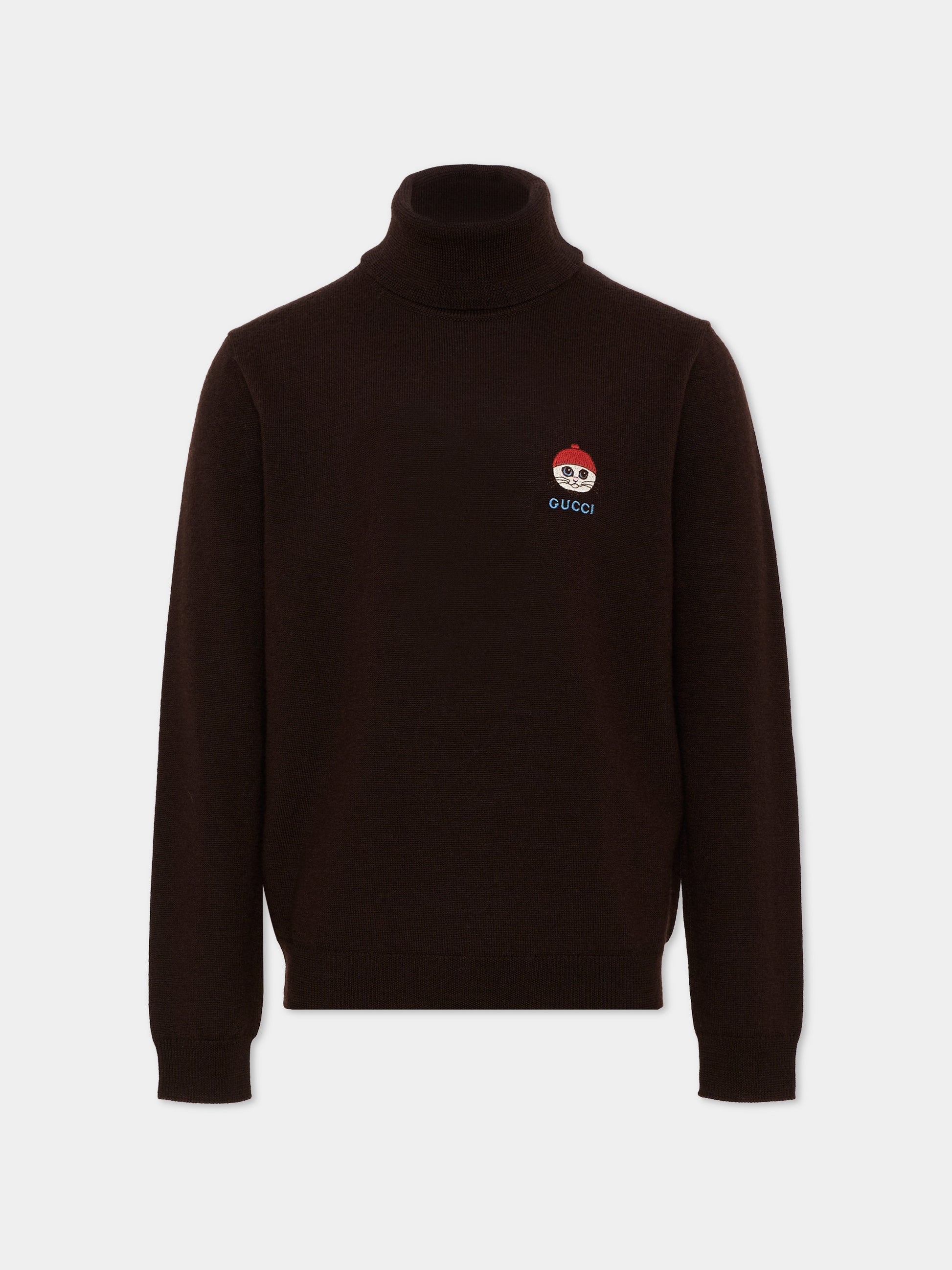 Dolcevita marrone per bambini con logo,Gucci Kids,871005 XKFJA 2335