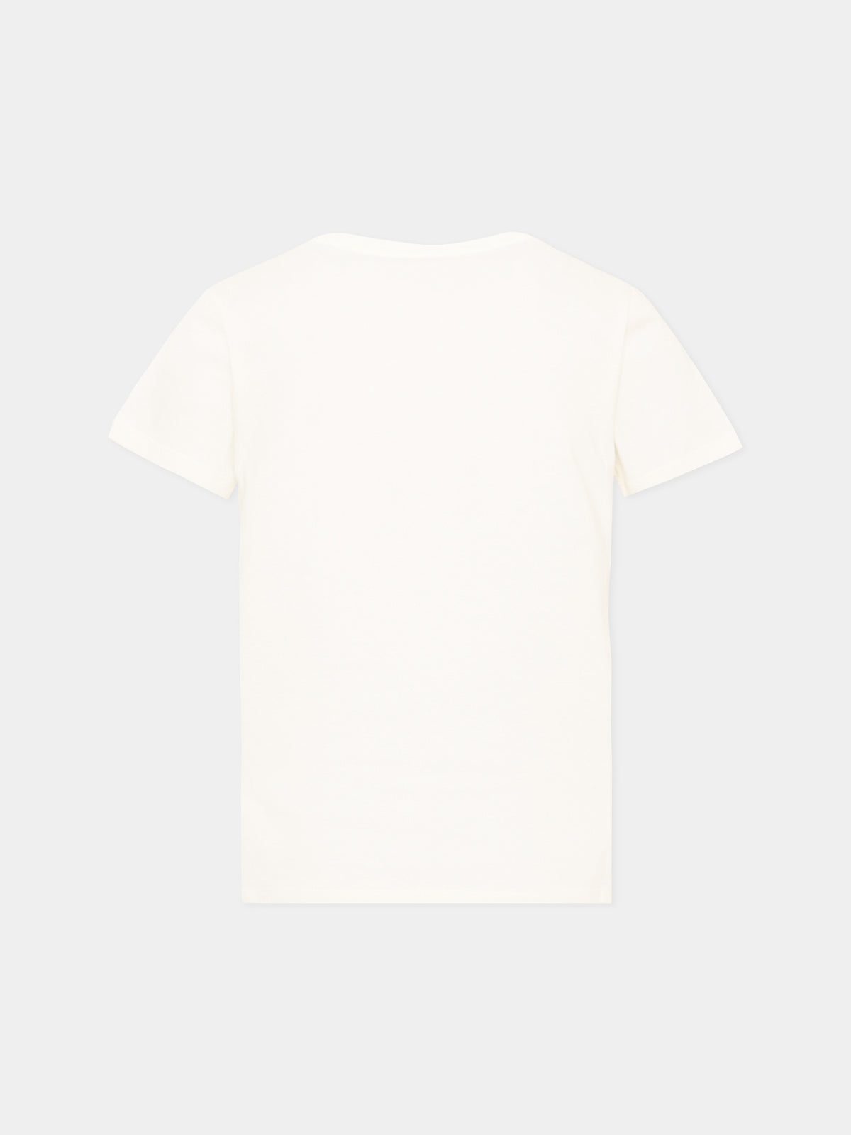 T-shirt à manches courtes ivoire pour garçon logo