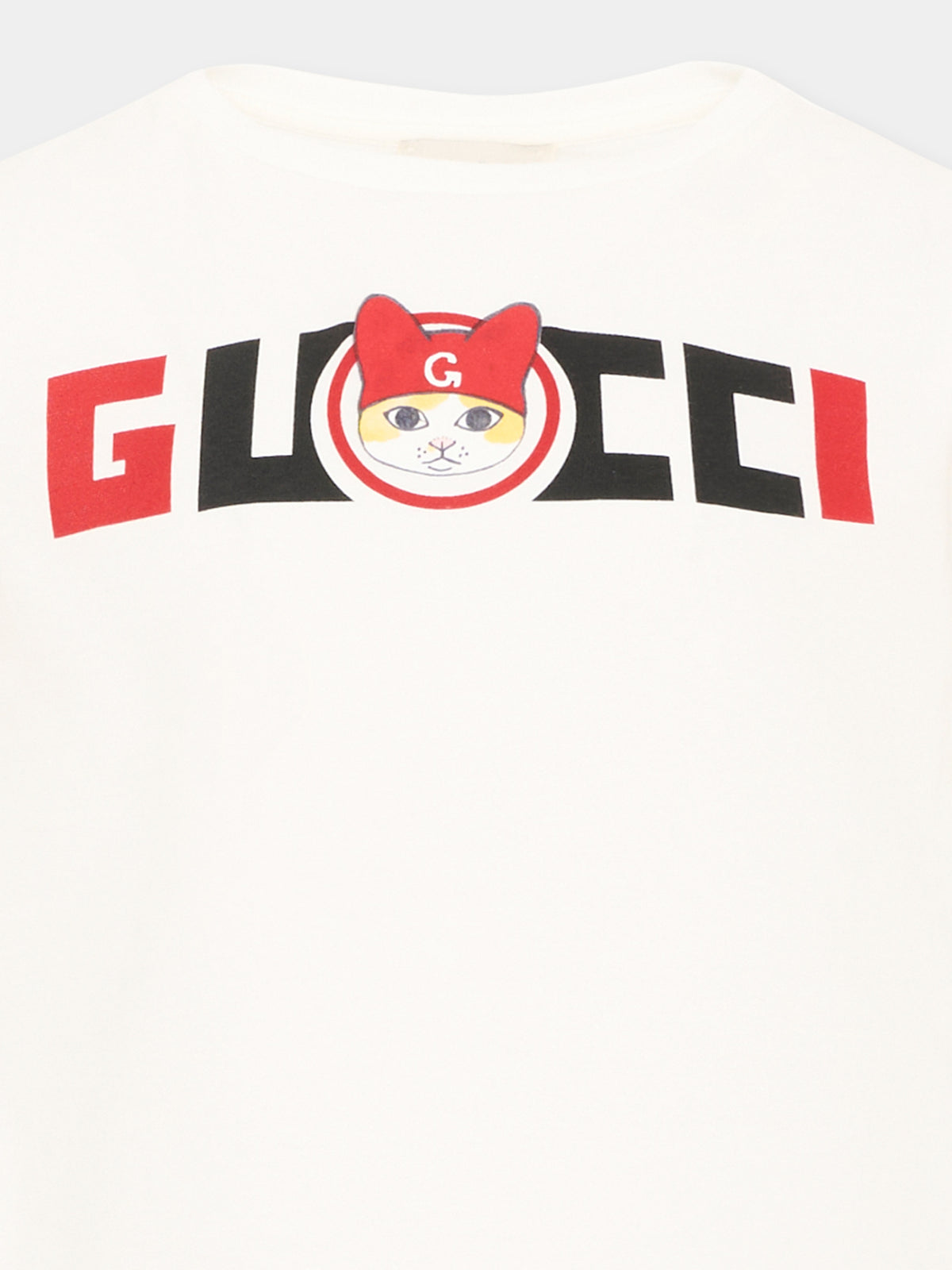 T-shirt à manches courtes ivoire pour garçon logo