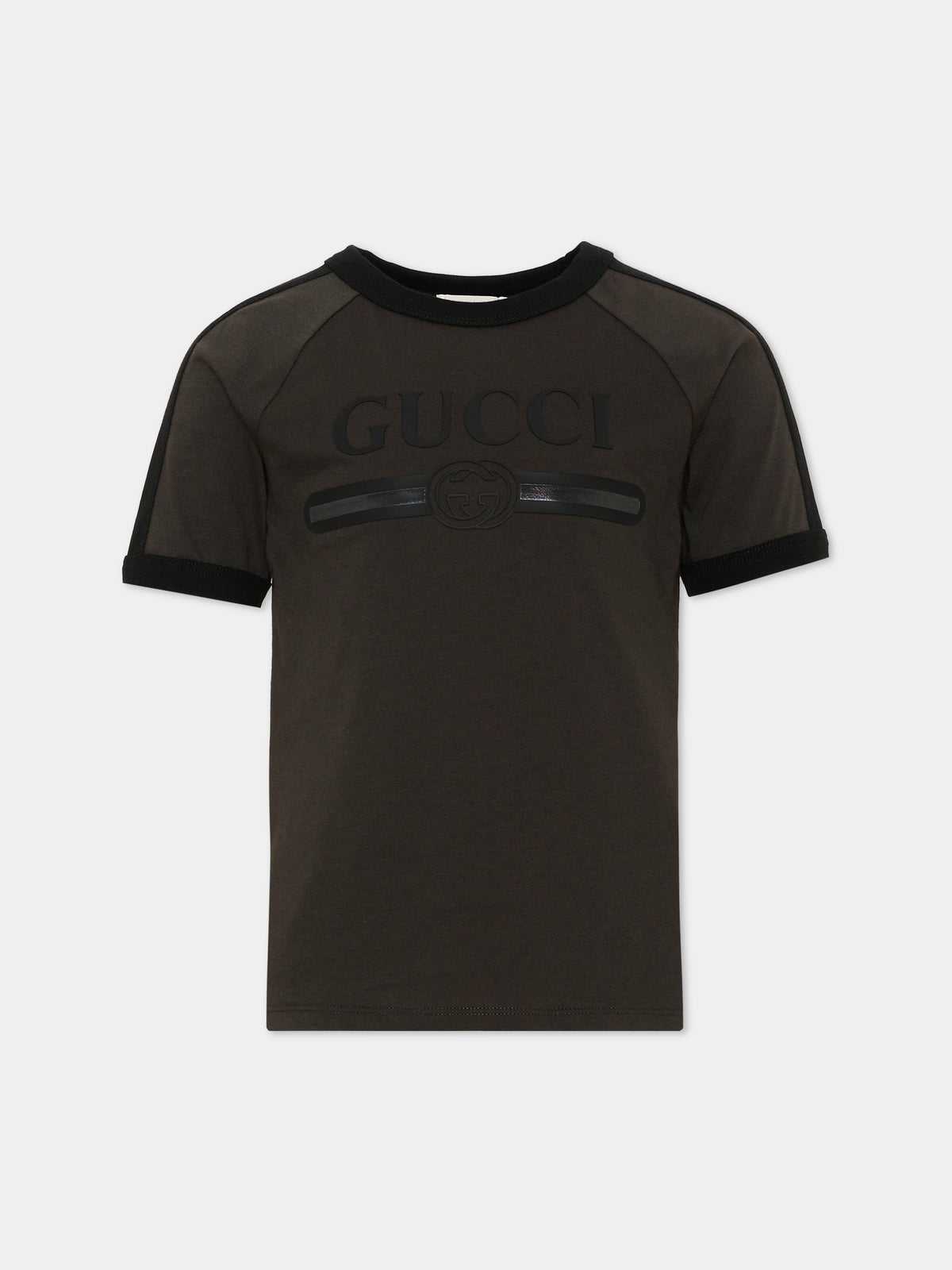 T-shirt noire  pour enfants avec logo