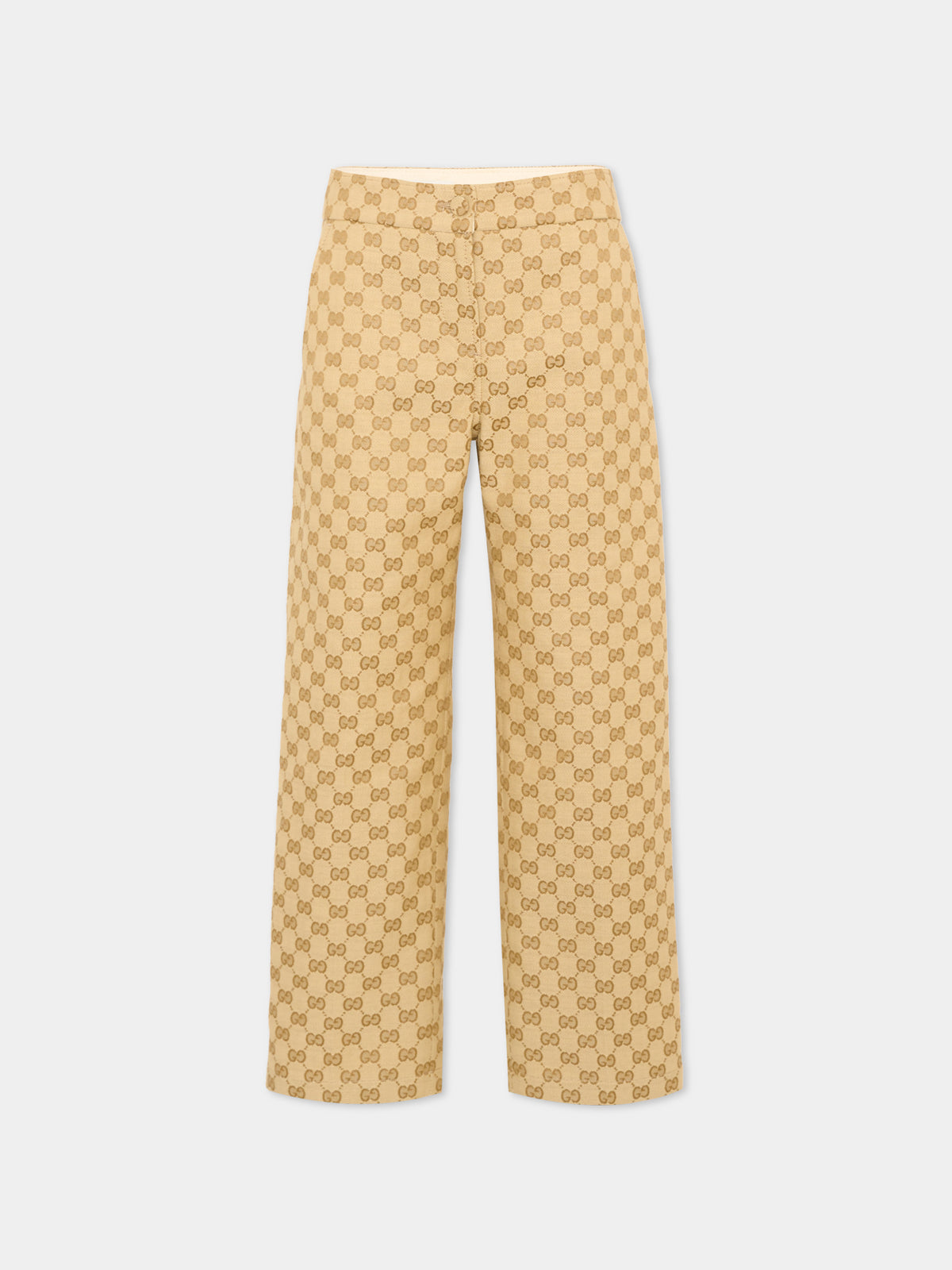 Pantalon beige monogramme GG pour fille