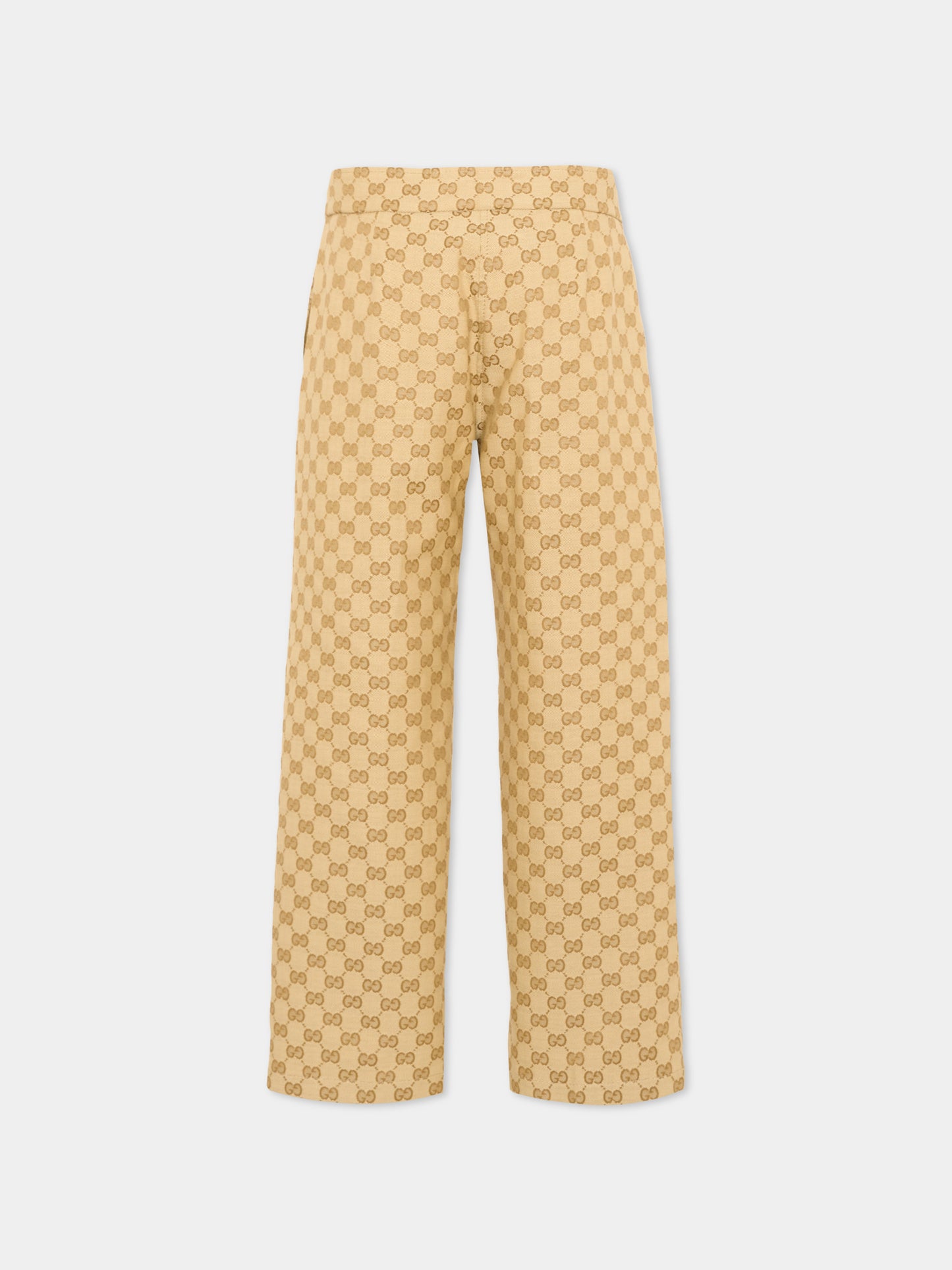 Pantalon beige monogramme GG pour fille