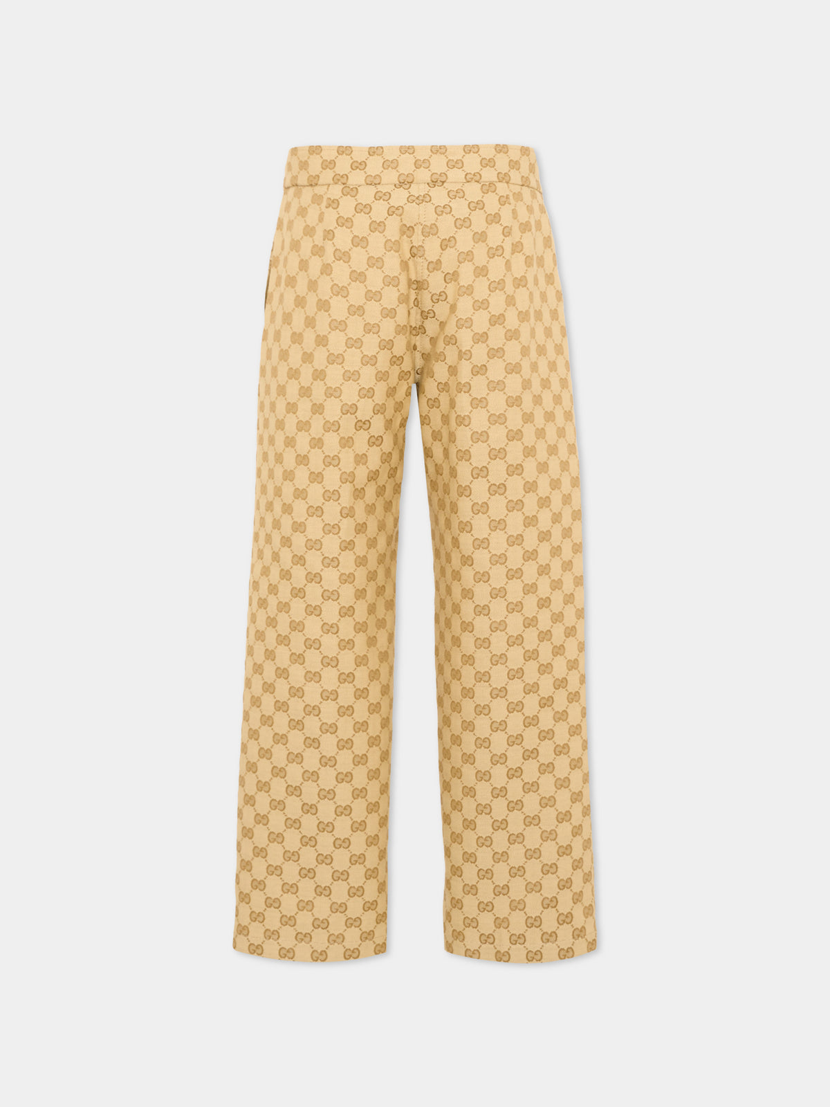 Pantalon beige monogramme GG pour fille
