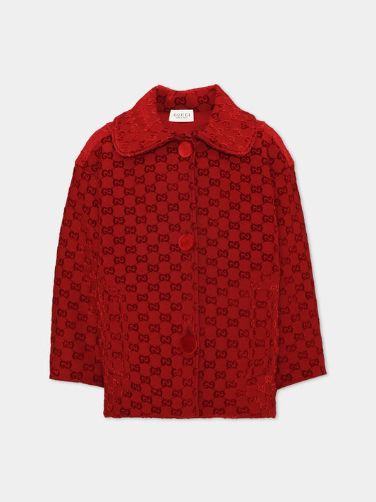 Manteau rouge pour fille GG