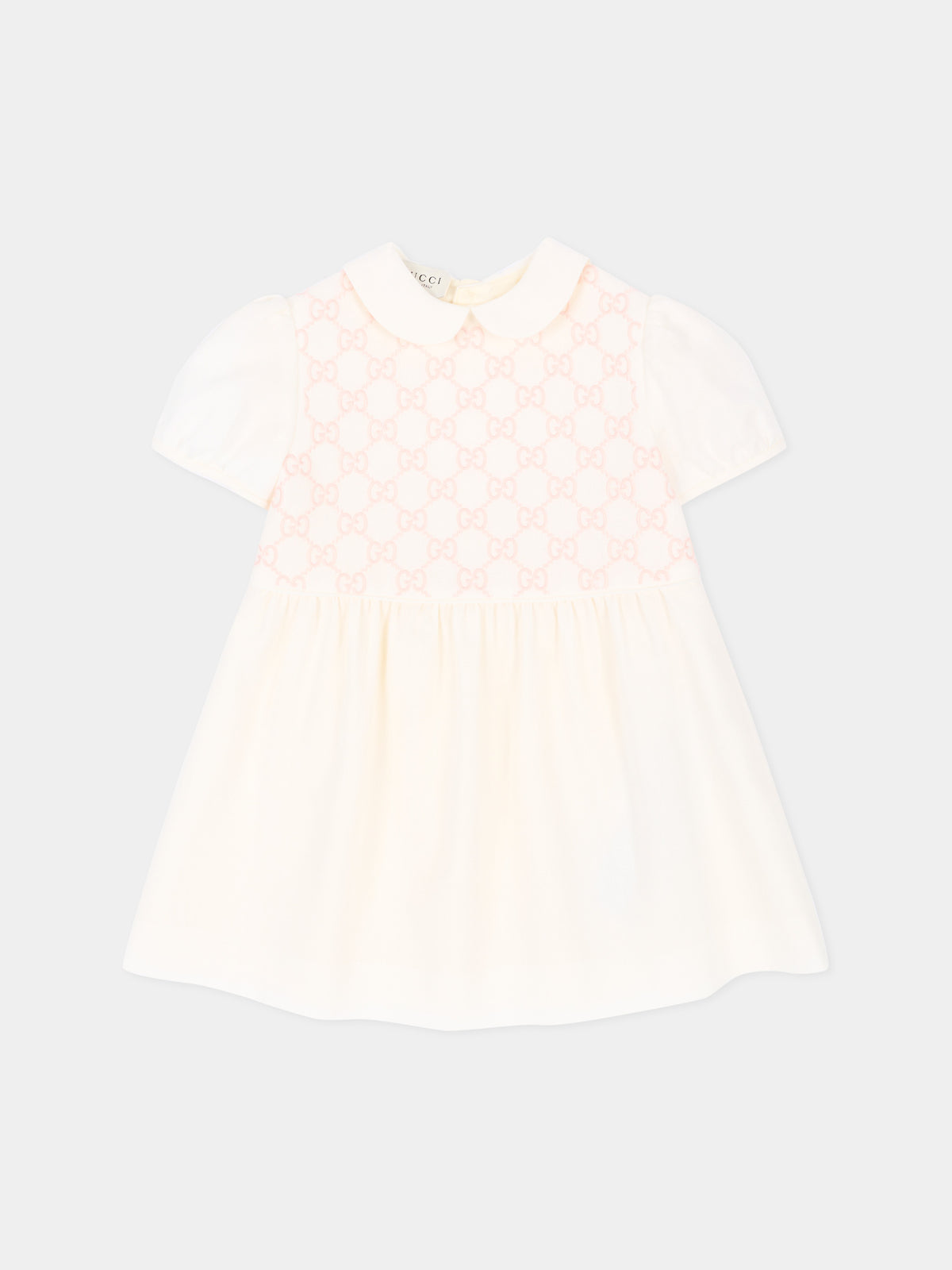 Robe élégante ivoire pour Bébé Fille avec monogramme GG