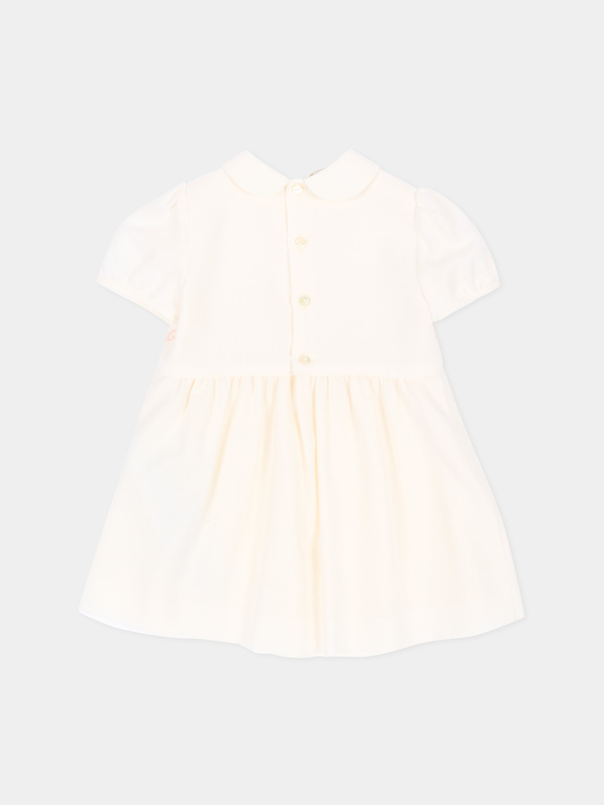 Abito elegante avorio per neonata con monogram GG,Gucci Kids,866851 ZAI9G 9172