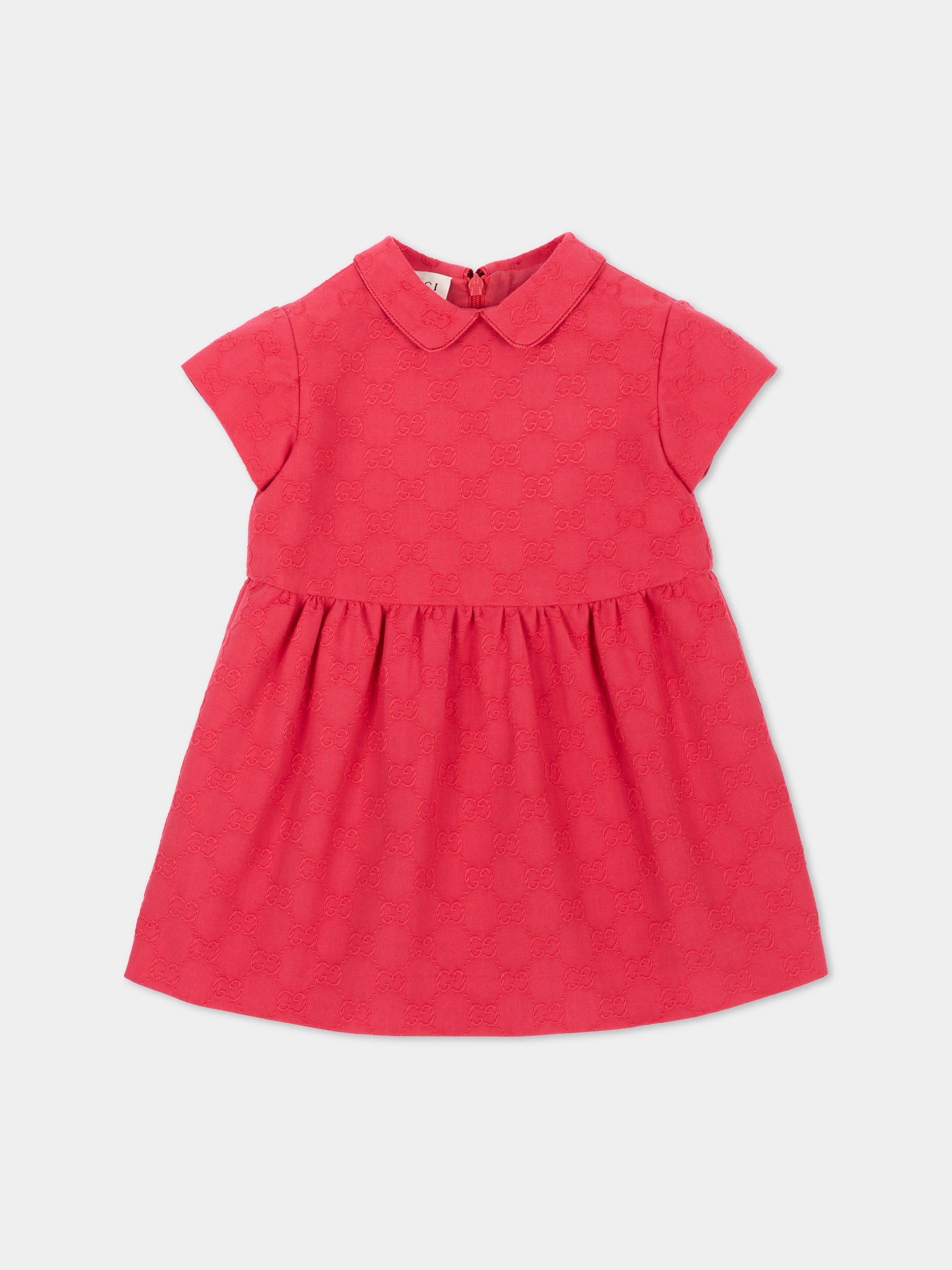 Vestito rosso per neonata con GG,Gucci Kids,866841 ZASYD 6137