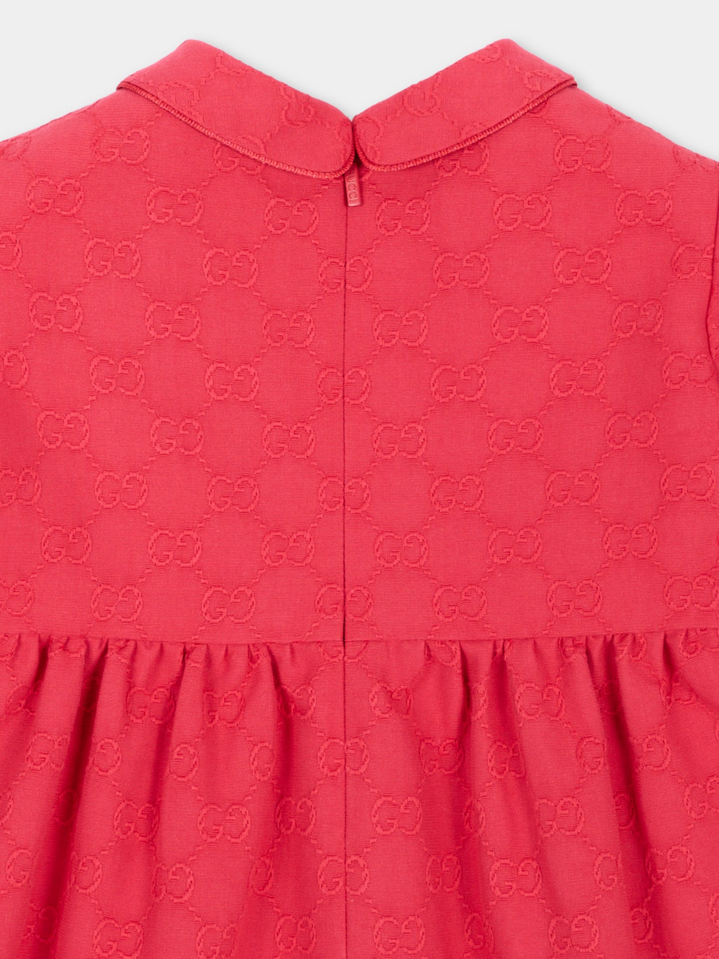 Vestito rosso per neonata con GG,Gucci Kids,866841 ZASYD 6137