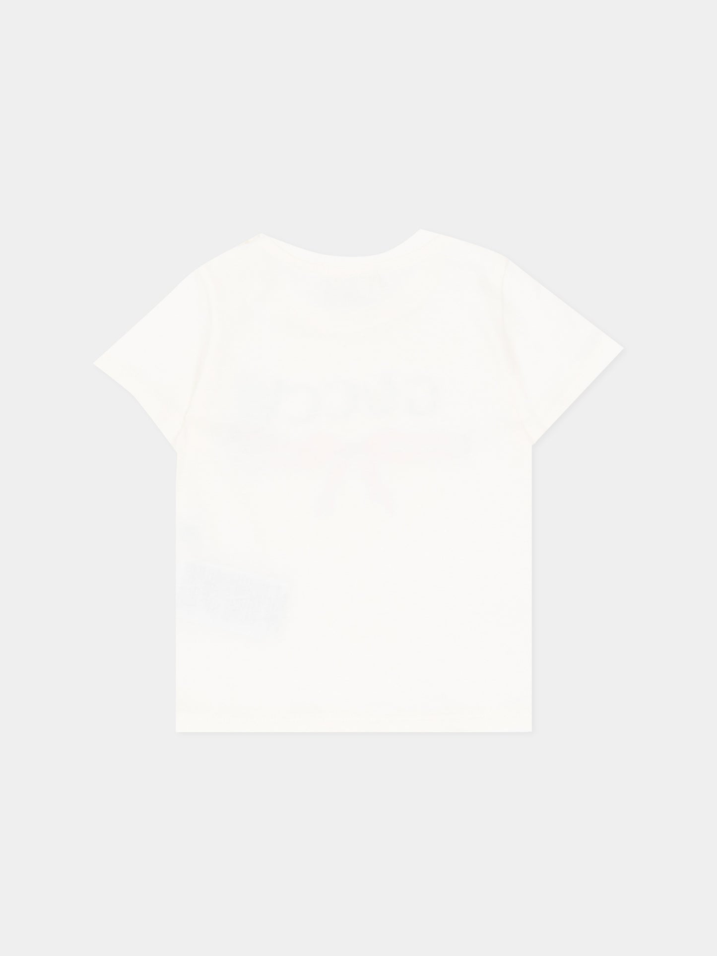 T-shirt bianca per neonata con logo,Gucci Kids,834639 XJHY8 9214