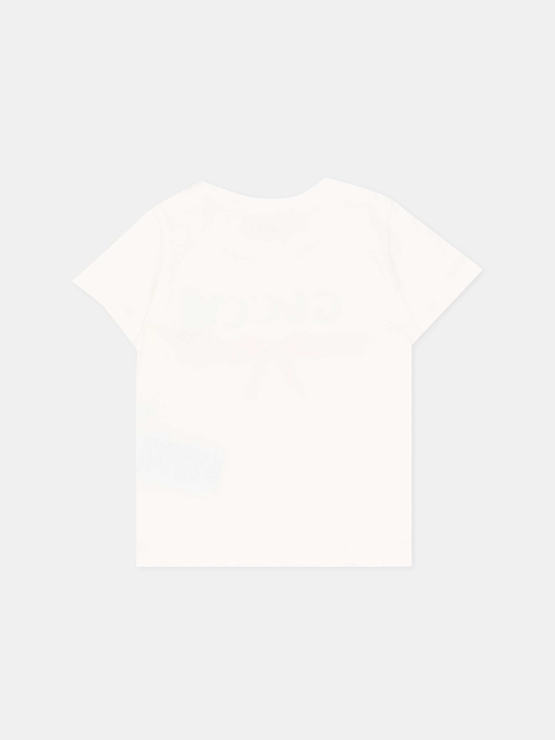 T-shirt bianca per neonata con logo,Gucci Kids,834639 XJHY8 9214