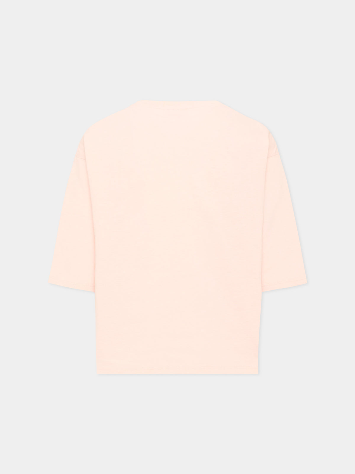 T-shirt à manches longues rose pour fille logo