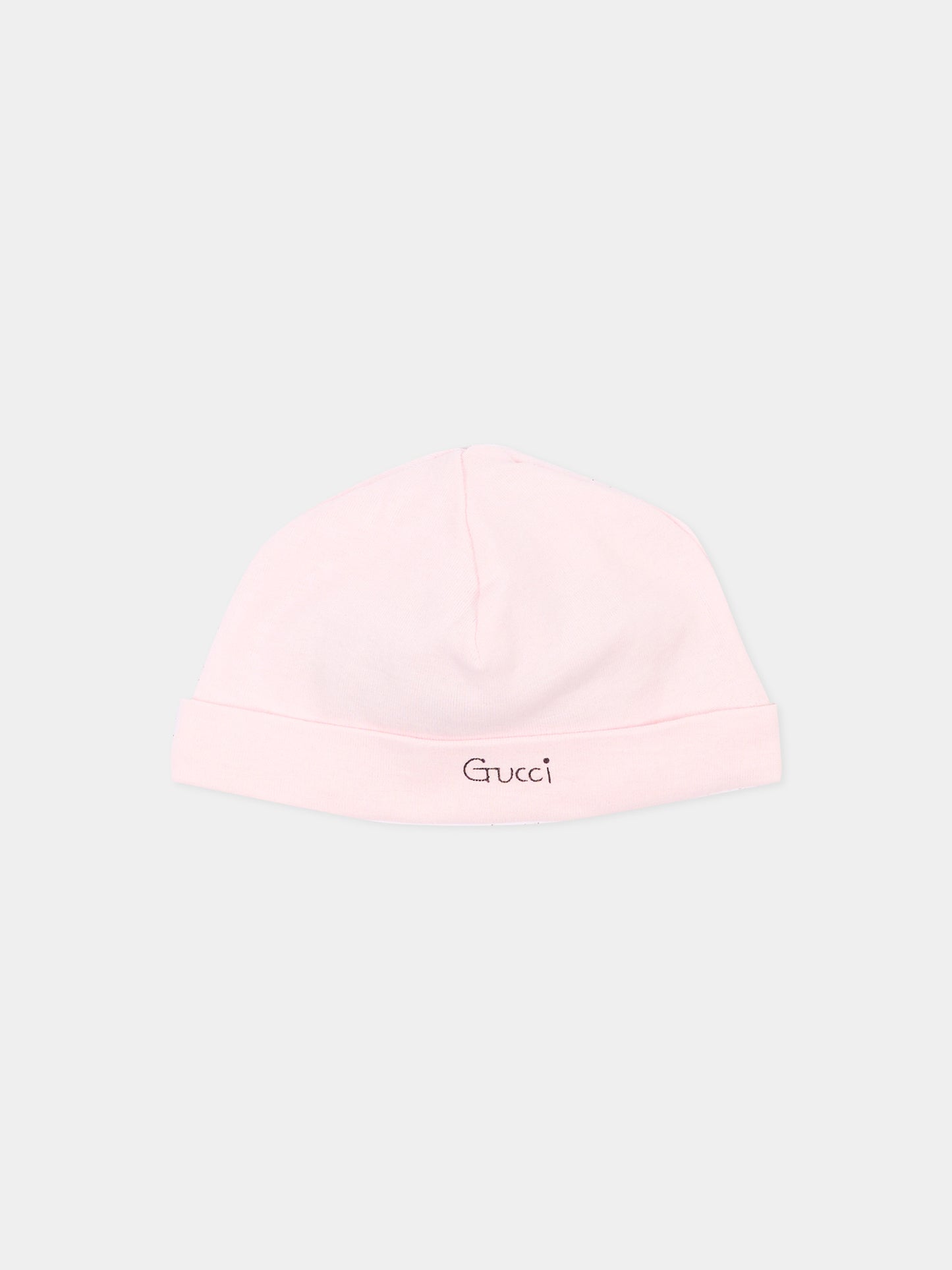 Set Tutine rosa per neonata stampato,Gucci Kids,873813 XJHZD 5595