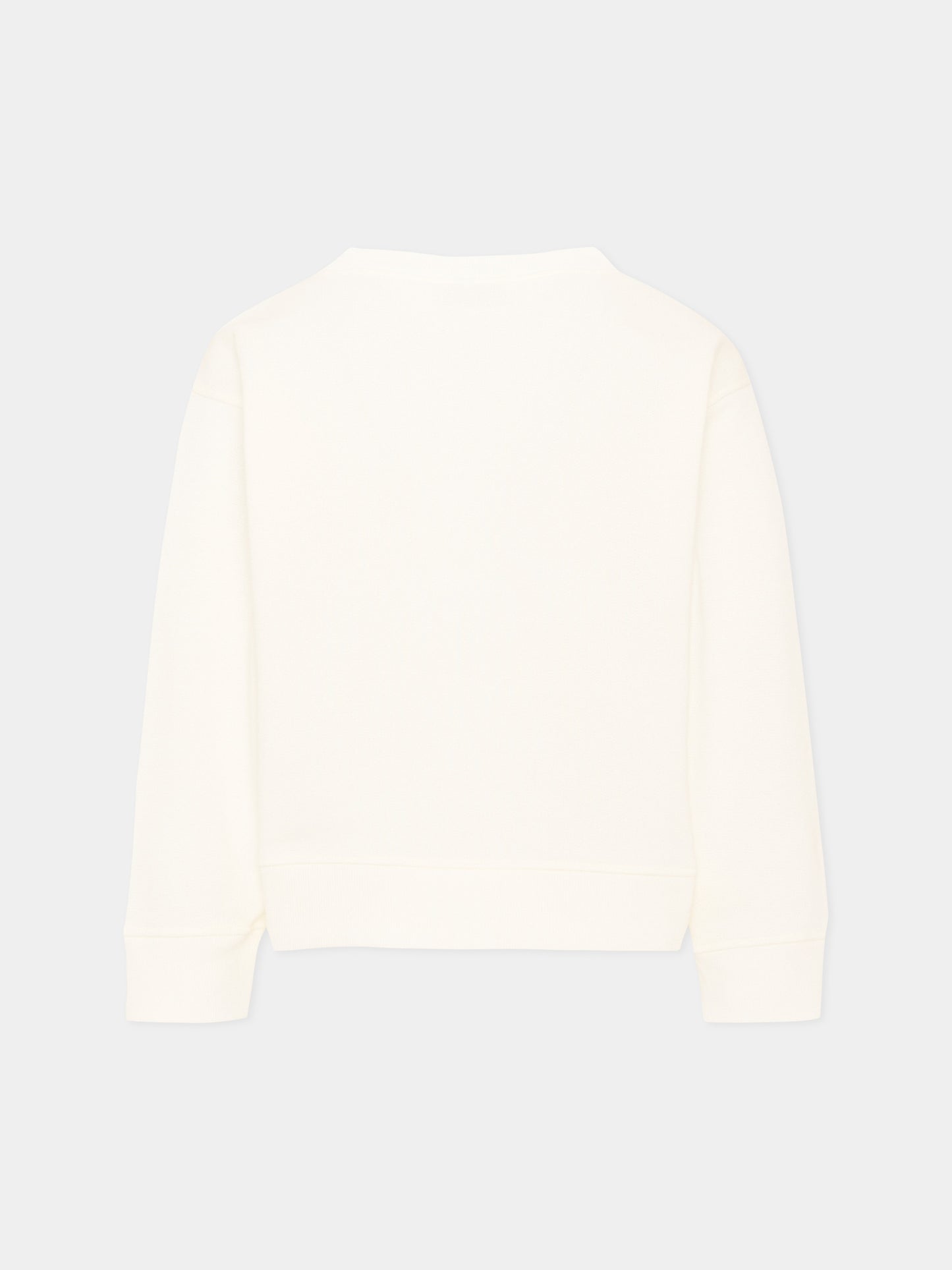 T-shirt a manica lunga avorio per bambina logo,Gucci Kids,873824 XJHYV 9214