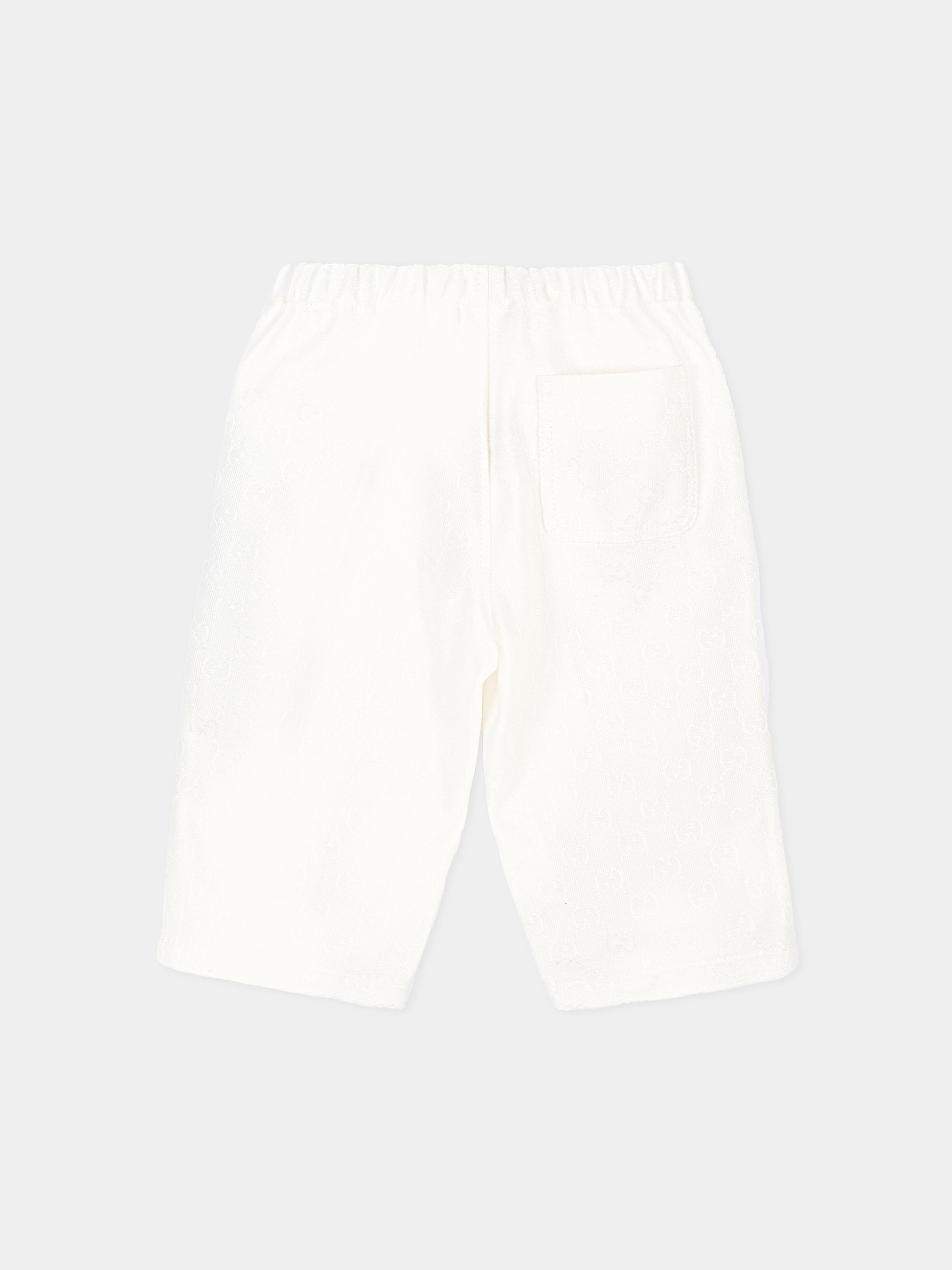 Pantalone avorio Jacquard GG per neonato,Gucci Kids,870281 XWA9R 9003